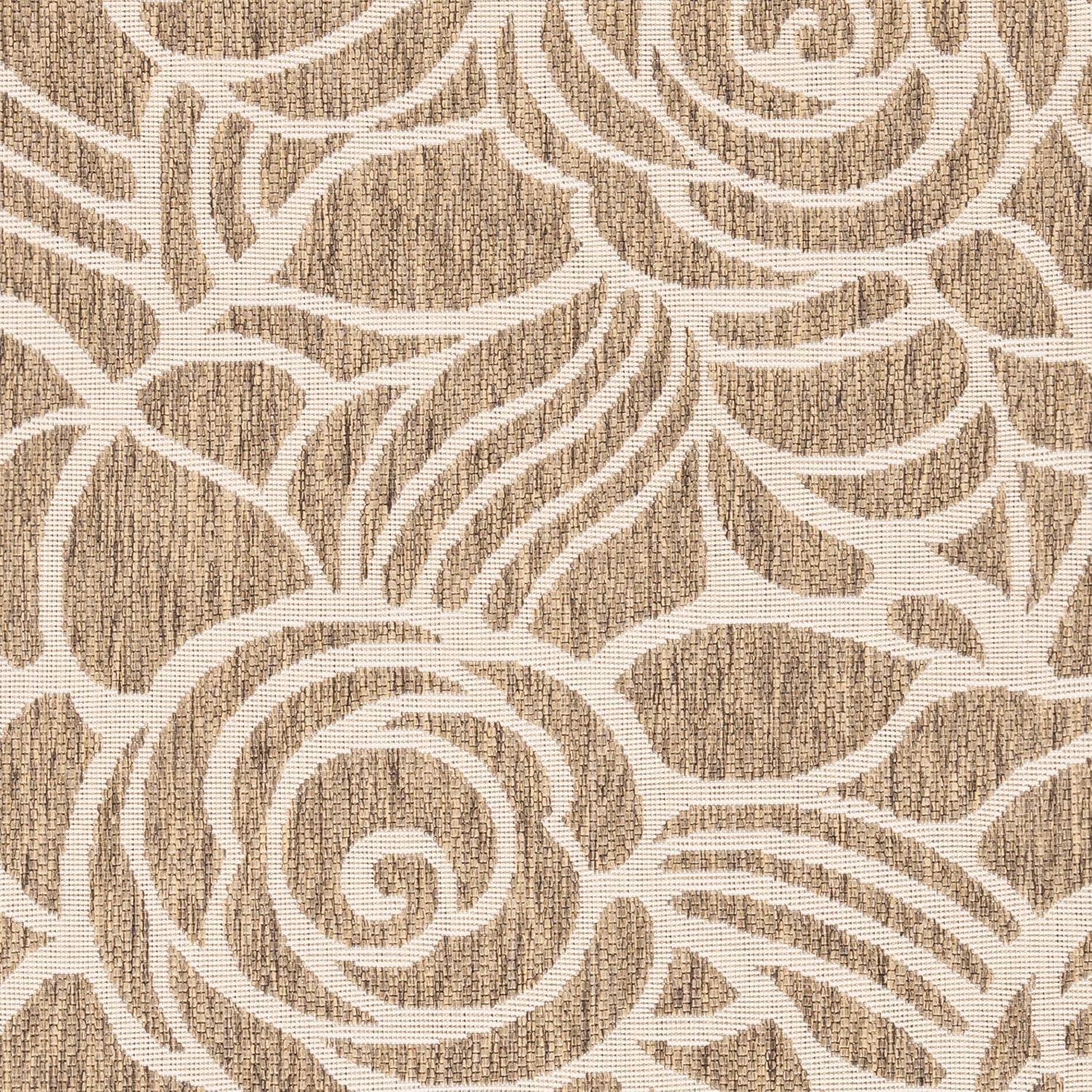 Courtyard CY5141 Power Loomed Indoor/Outdoor Area Rug - Coffee/Sand - 6'7"x6'7" - Safavieh.