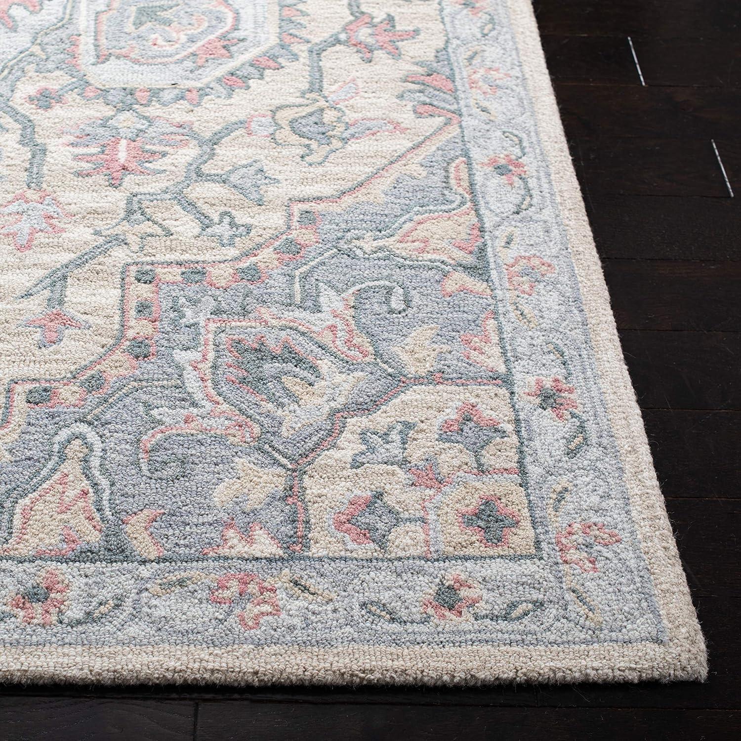 Heritage HG922 Hand Tufted Area Rug - Beige/Blue - 3'x5' - Safavieh.