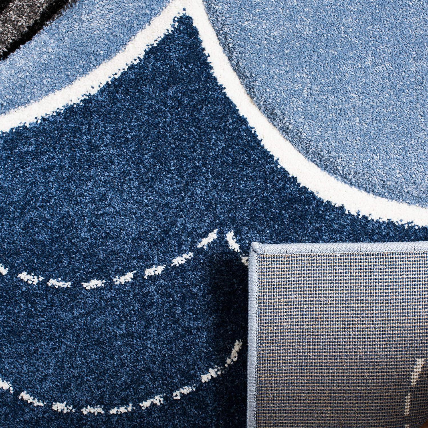 Carousel Kids CRK121 Power Loomed Area Rug - Blue/Grey - 4'x6' - Safavieh.