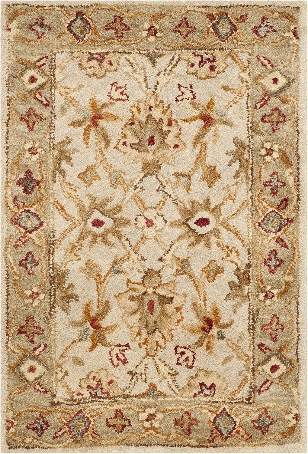 Antiquity AT816 Hand Tufted Indoor Accent Rug - Grey Beige/Sage - 2'x3' - Safavieh