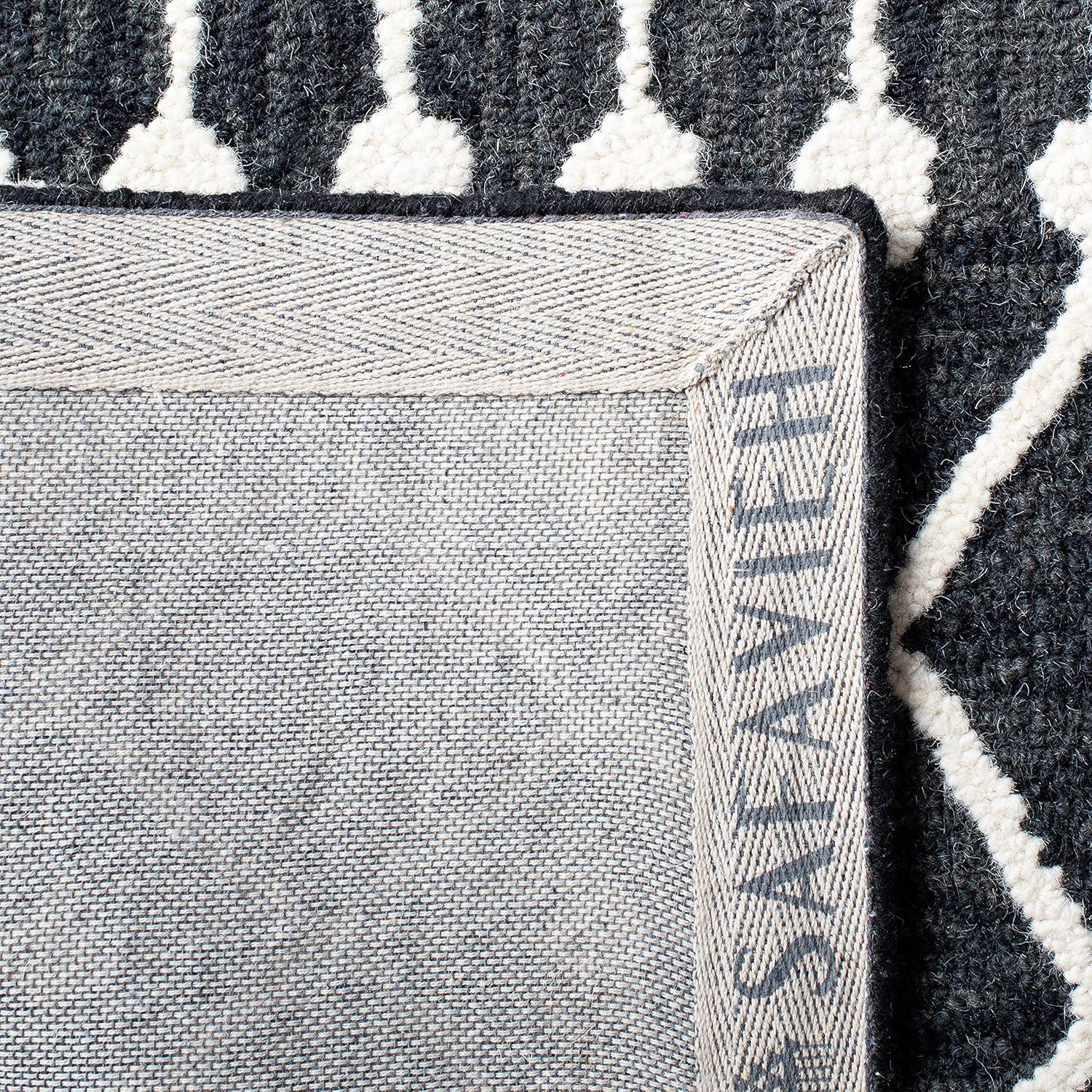 Blossom BLM115 Hand Tufted Area Rug - Black/Ivory - 5'x8' - Safavieh.