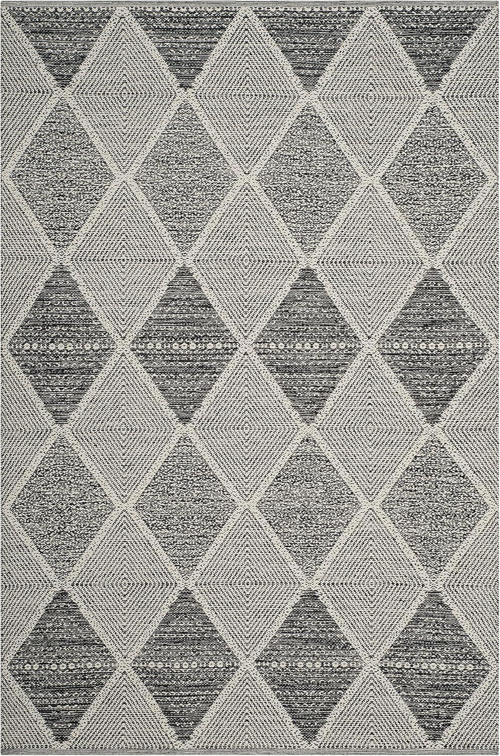 Montauk MTK822 Hand Woven Indoor Area Rug - Black - 4'x6' - Safavieh.