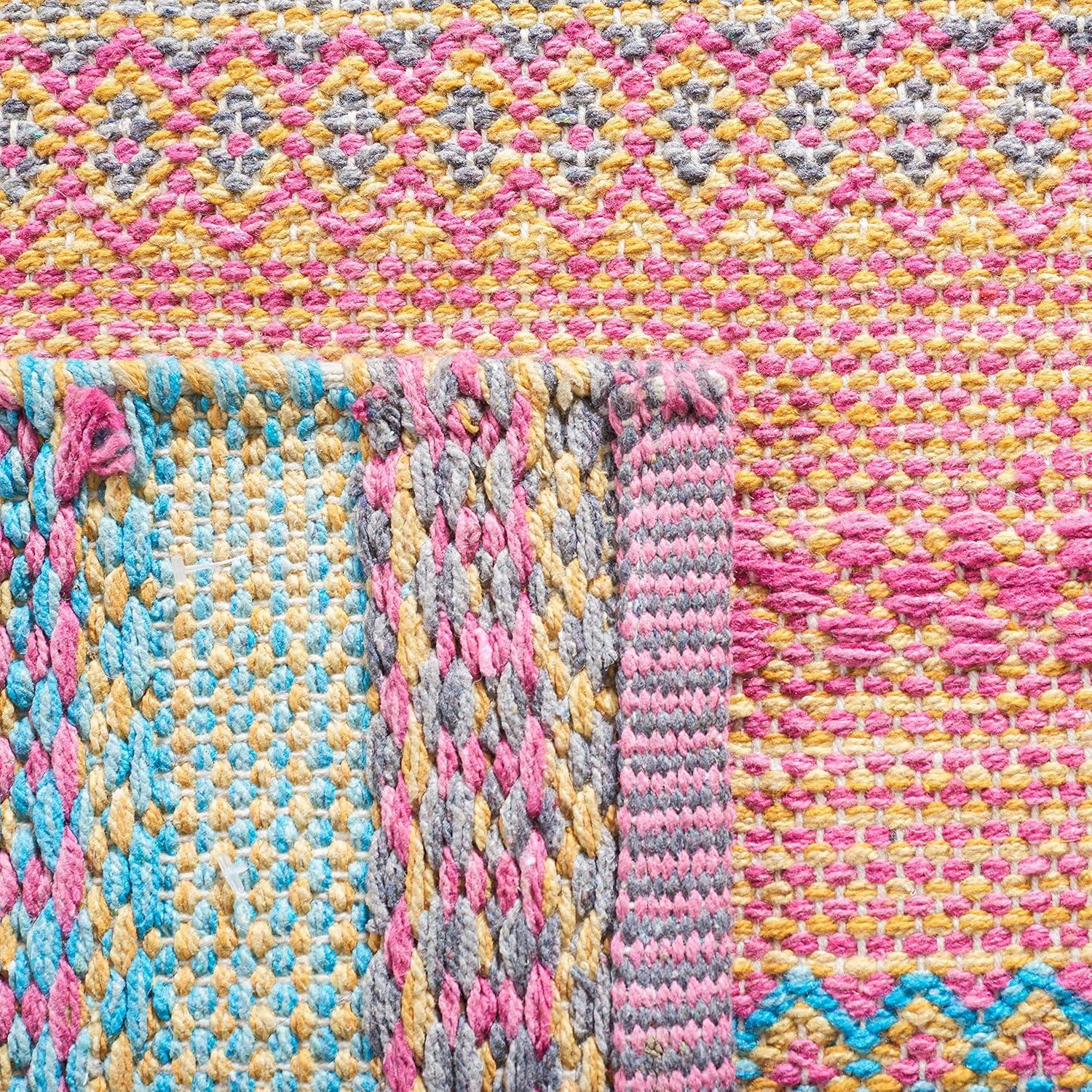 Montauk MTK851 Hand Woven Area Rug - Blue/Pink - 3'x5' - Safavieh.