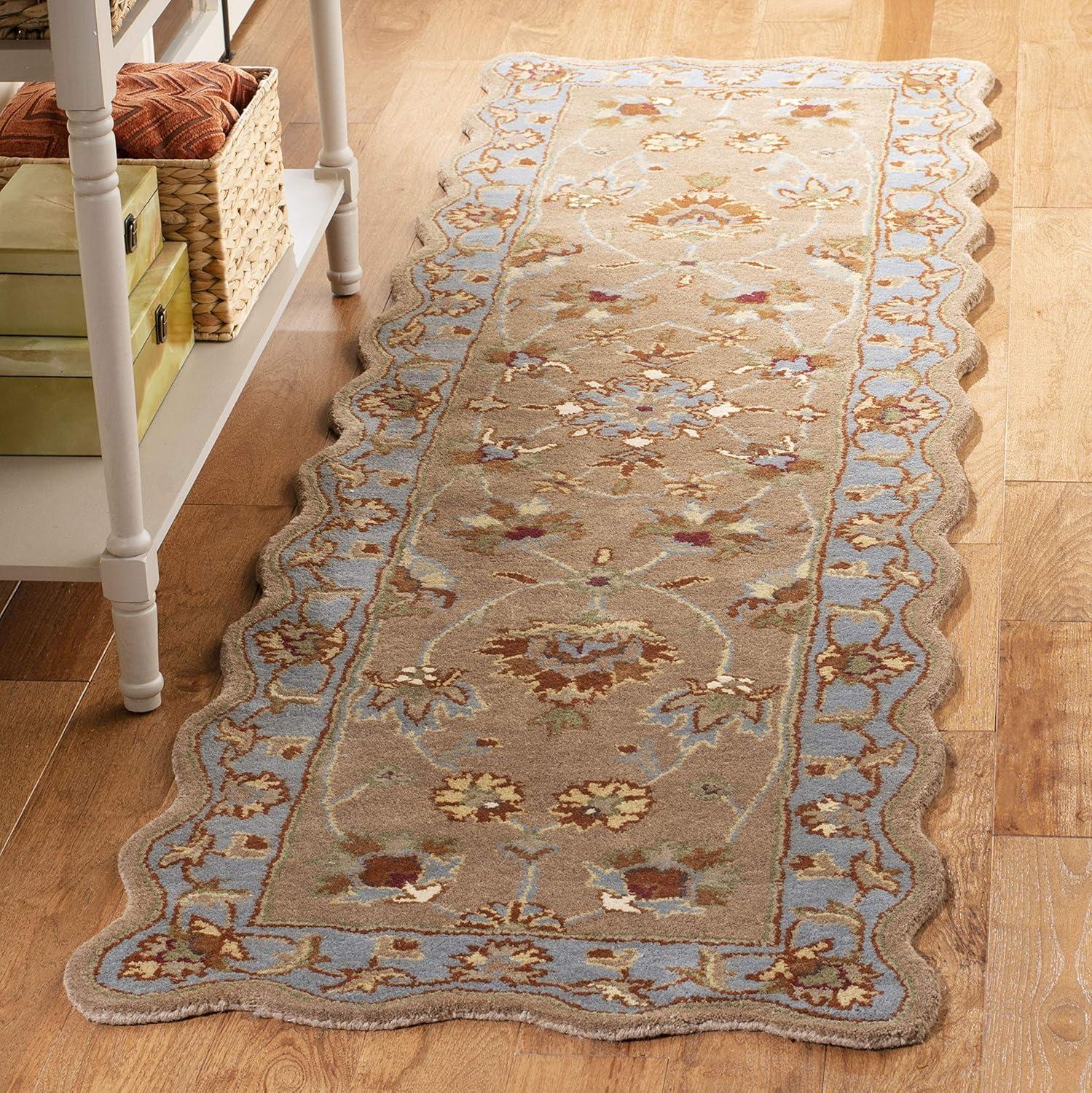 Heritage HG821 Handmade Accent Rug - 2'3"x4' - Beige/Blue - Safavieh