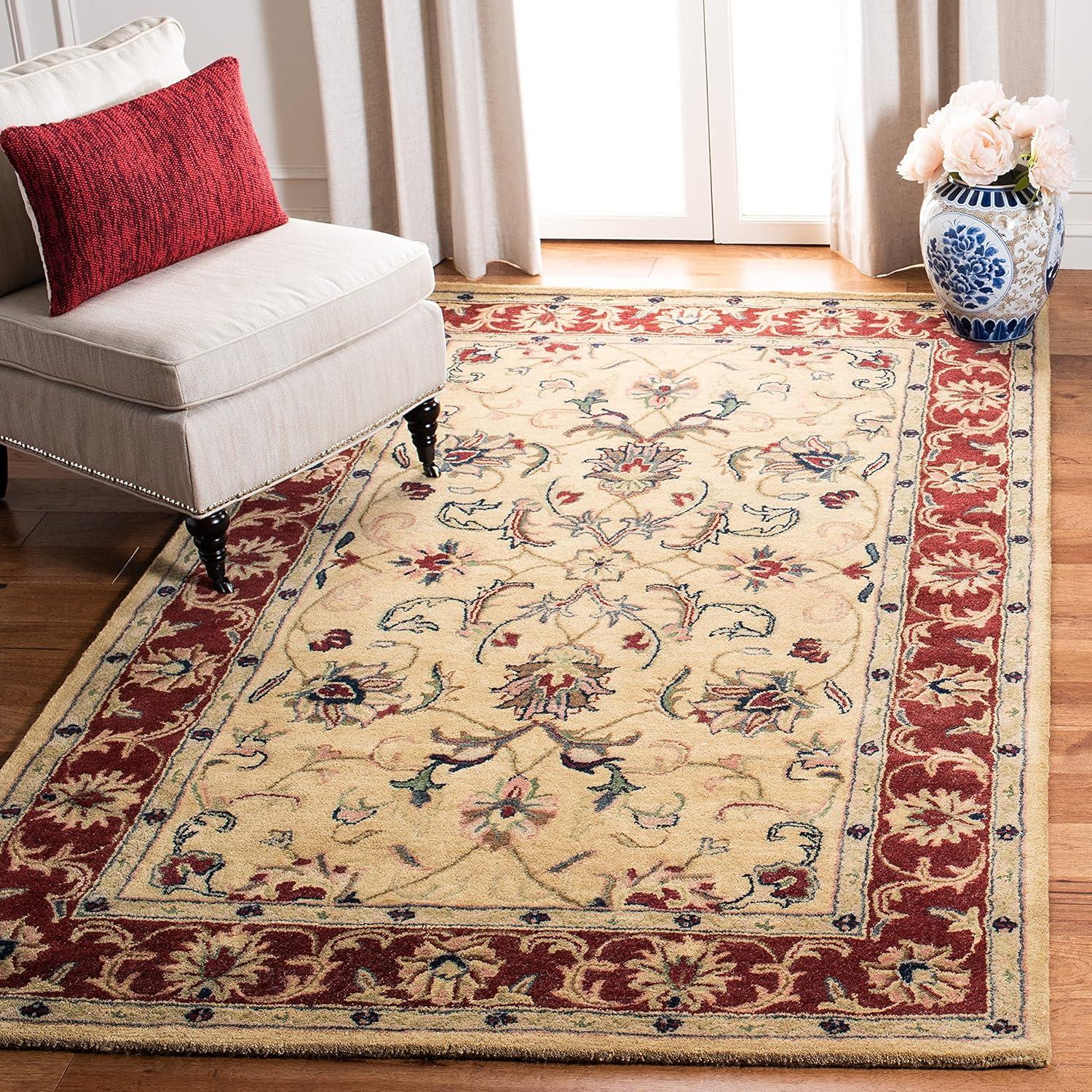 SAFAVIEH Classic Nicholas Oriental Wool Area Rug, Gold/Red, 4' x 6'