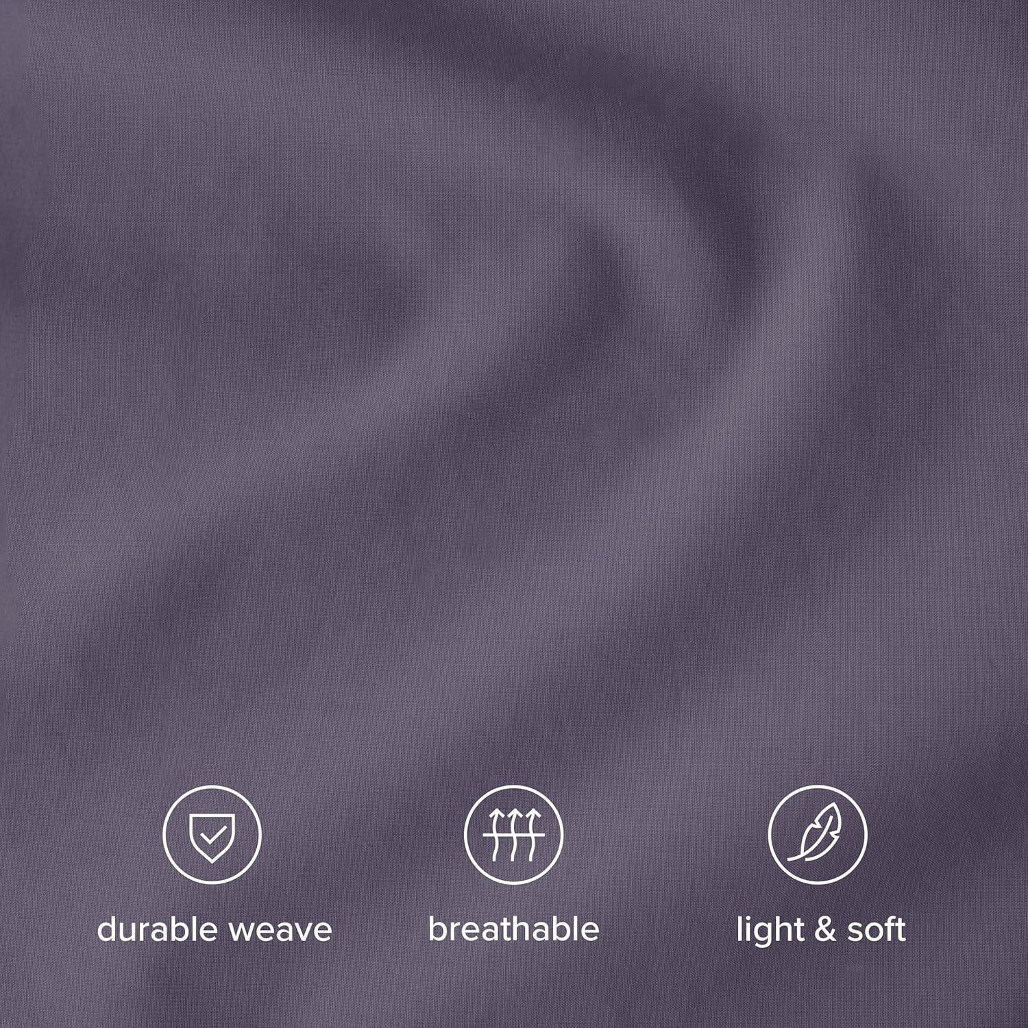 Bare Home 260 Thread Count Organic Cotton Percale Fitted Sheet