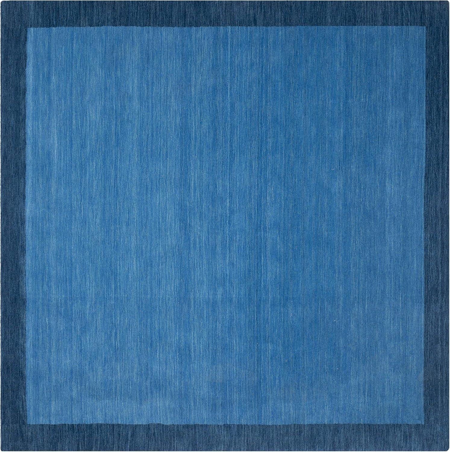 Himalaya HIM580 Hand Loomed Area Rug - Light Blue/Dark Blue - 8'x8' - Safavieh.