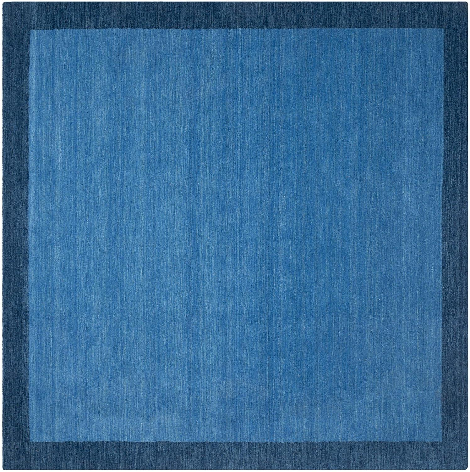 Himalaya HIM580 Hand Loomed Area Rug - Light Blue/Dark Blue - 8'x8' - Safavieh.