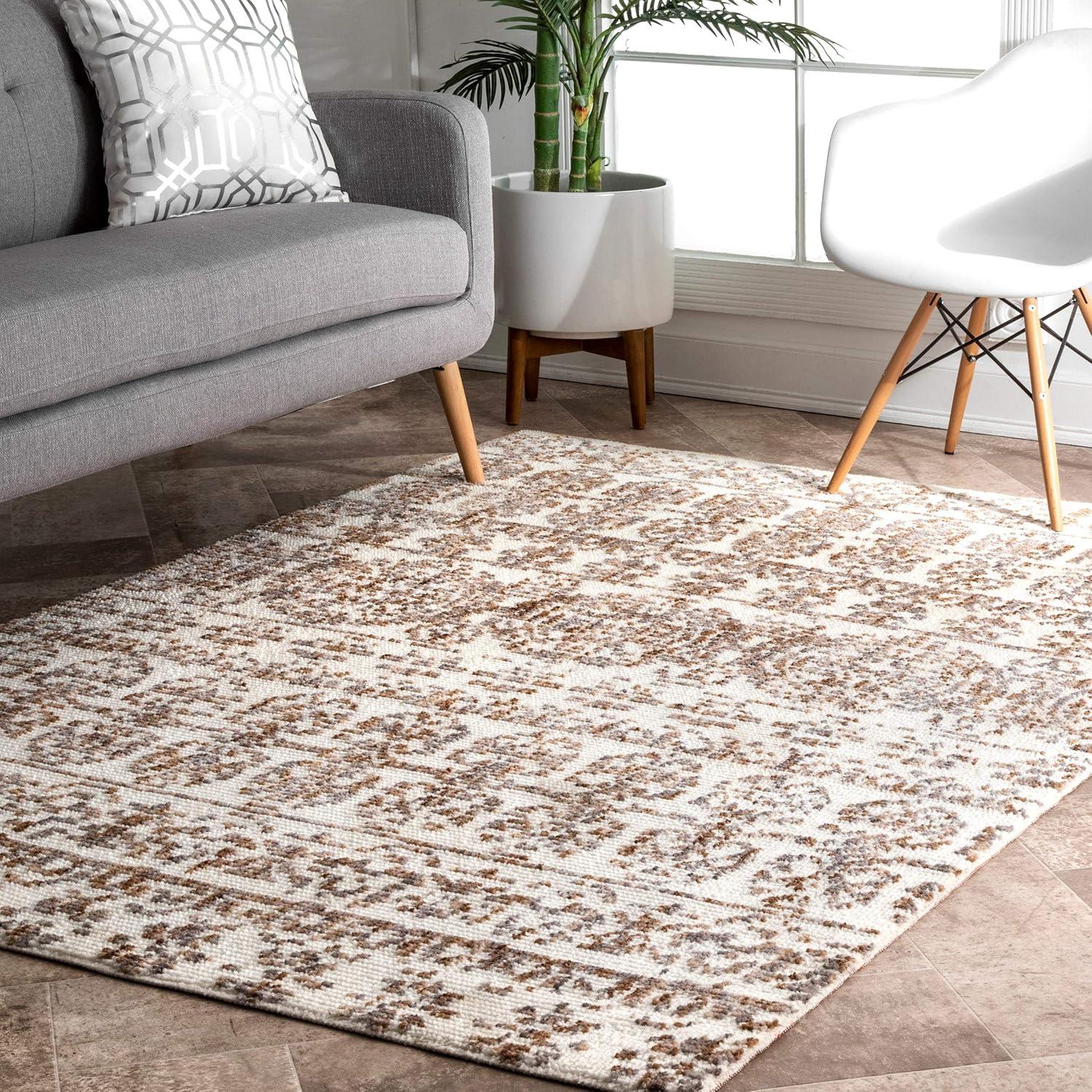 Nuloom Transitional Striped Florence Indoor Area Rug 5x7, Beige