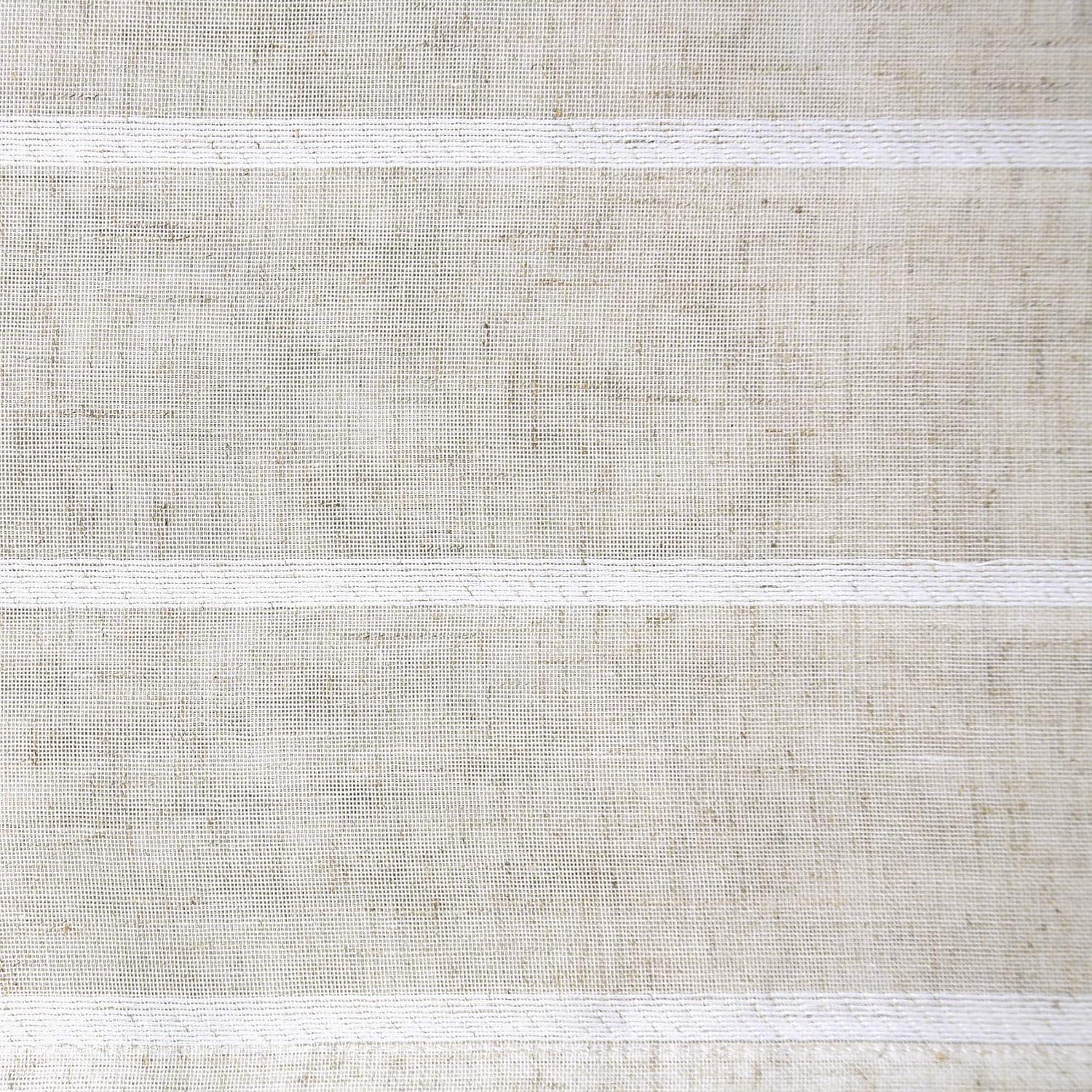 Clean Window Aso Twill Stripe Linen Blend Sheer Rod Pocket Kitchen Curtain Valance
