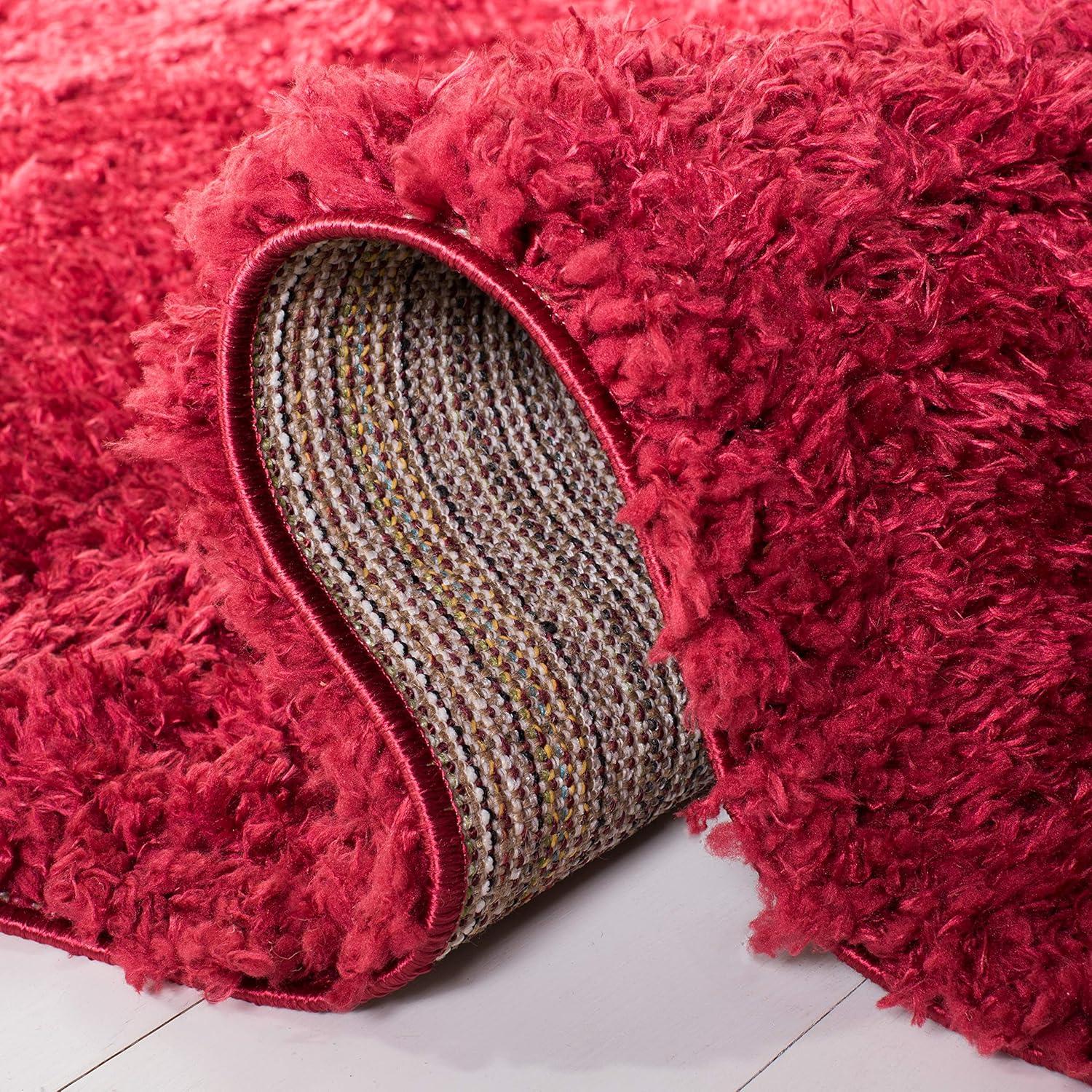 Madrid Shag 200 MDG256 Power Loomed Indoor Area Rug - Red - 4'x6' - Safavieh
