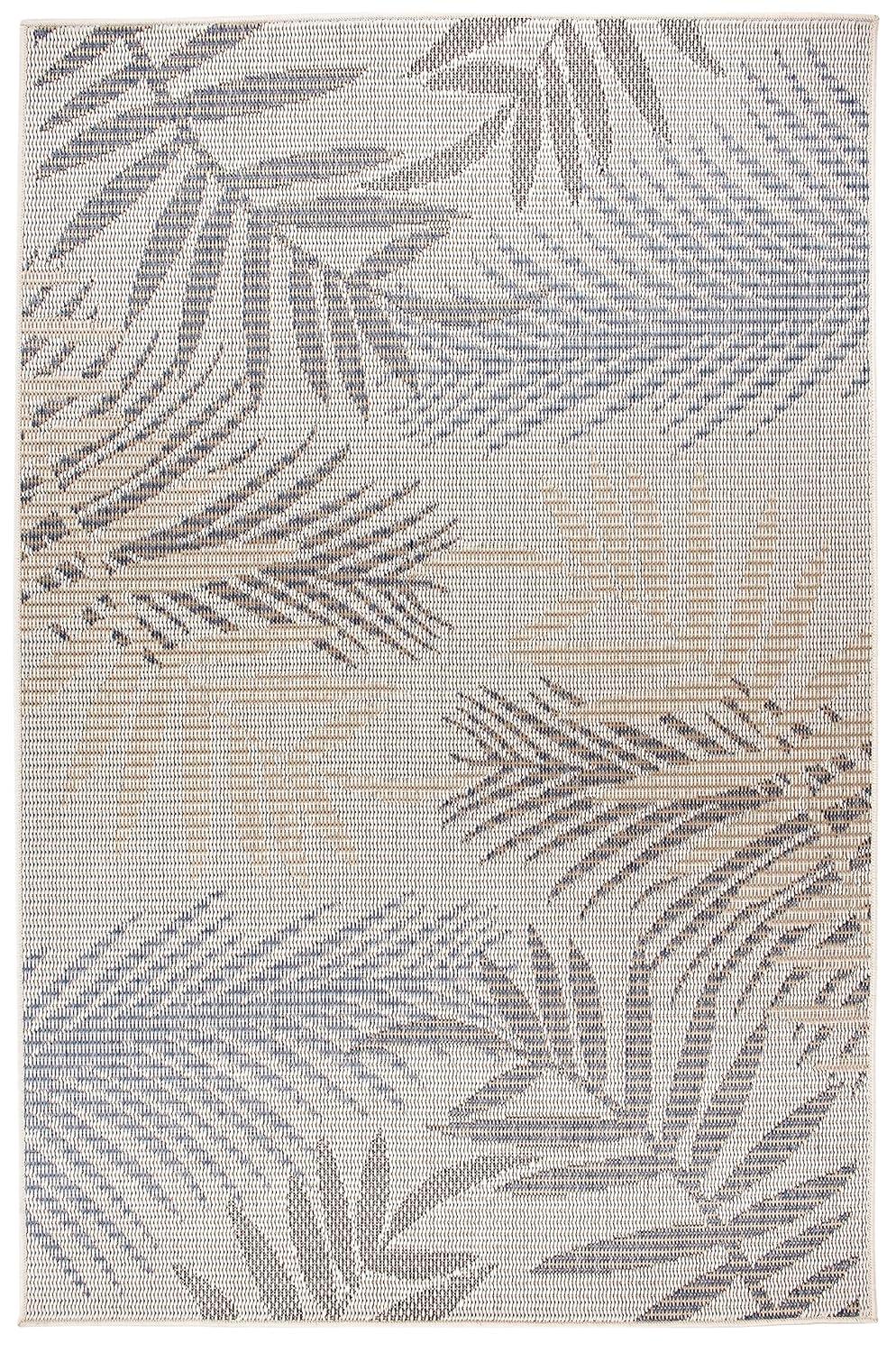 World Rug Gallery Bahama Palm Frond Indoor/Outdoor Area Rug - Cream 7'10" x 10'