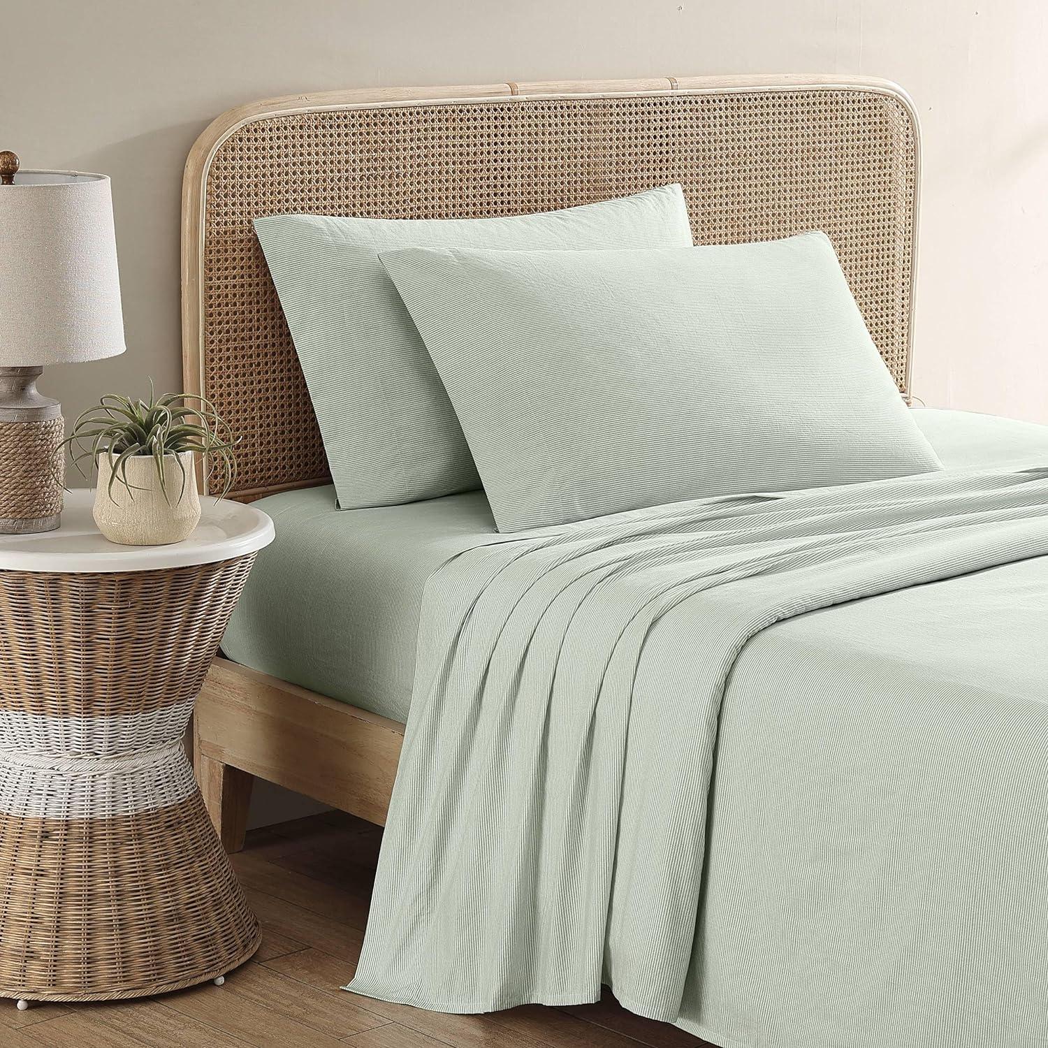 Spring Green Cotton Percale Queen Sheet Set