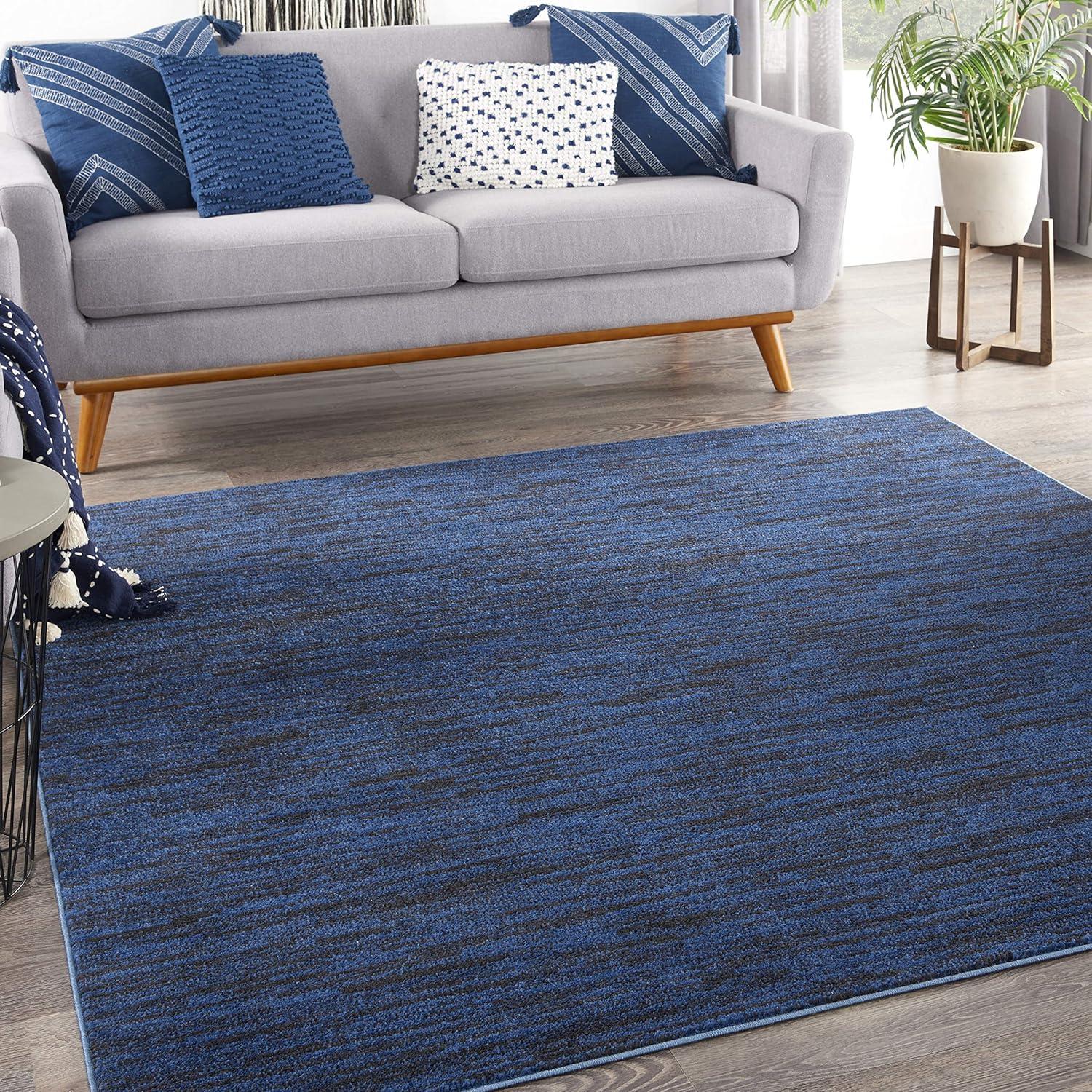 Nourison Nourison Essentials NRE01 Indoor/outdoor Area Rug - Midnight Blue 7' x square