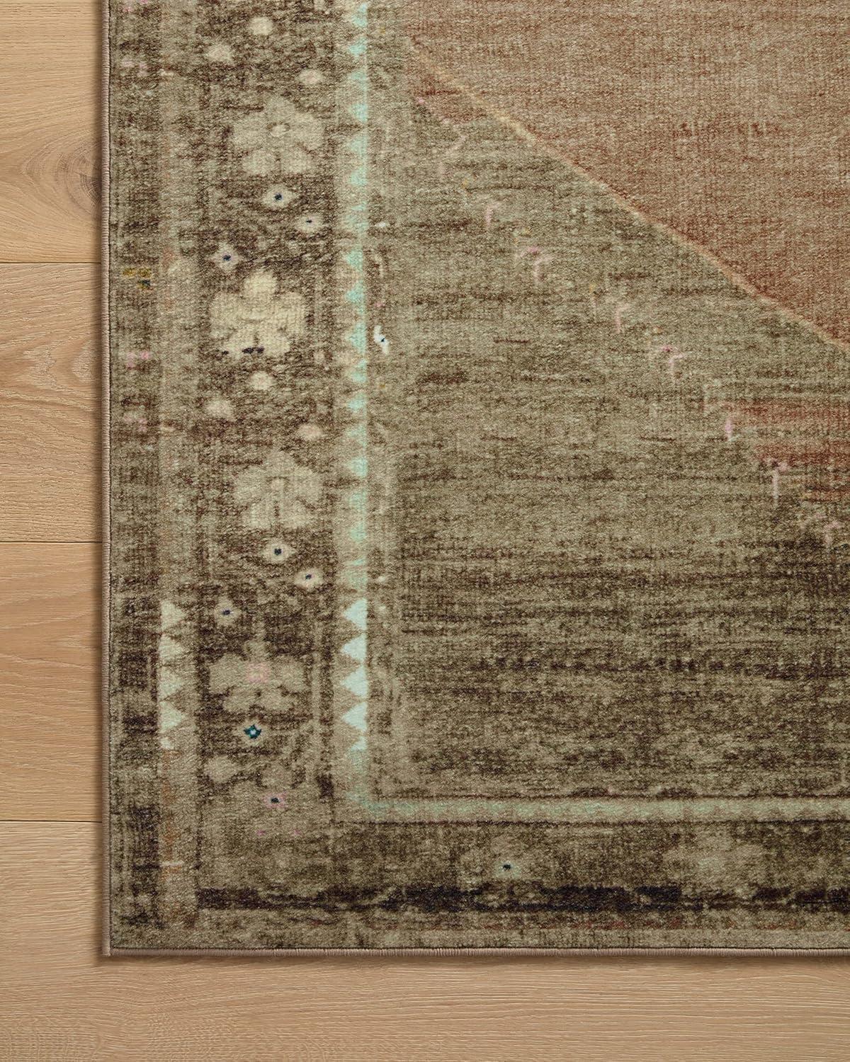 Magnolia Home By Joanna Gaines X Loloi Sinclair Machine Washable Clay / Tobacco Area Rug