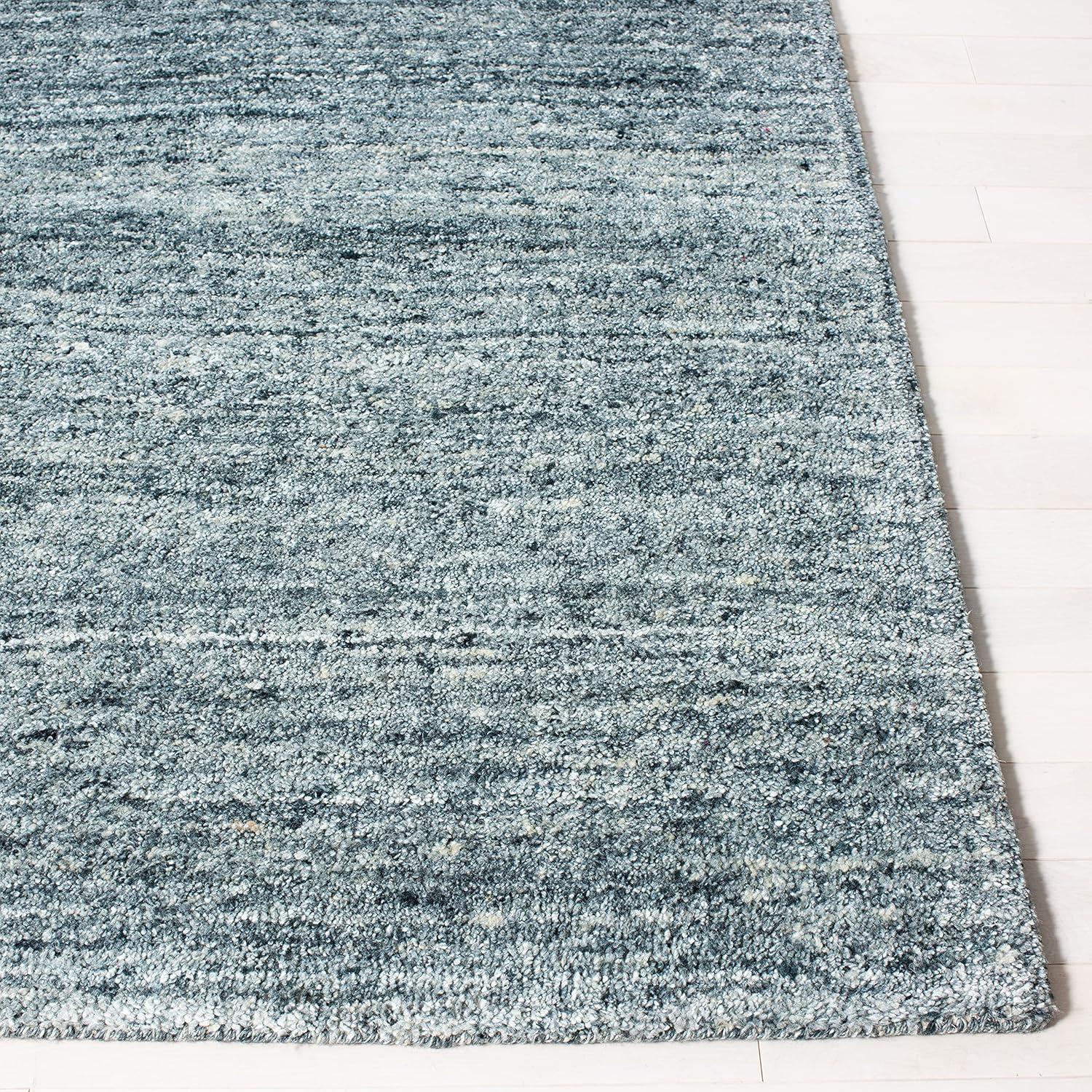 Moniz Handmade Tufted Wool Navy Area Rug