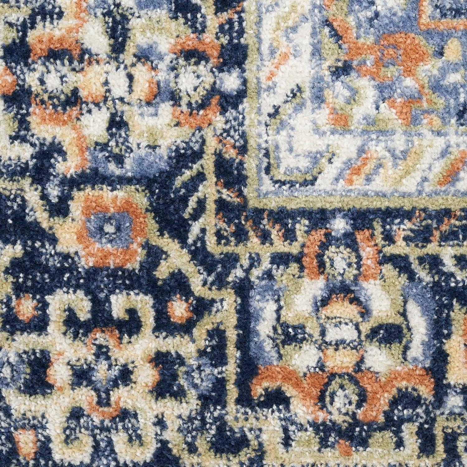 Nourison Essentials Persian Vintage Indoor Outdoor Area Rug Navy 8' x 10'