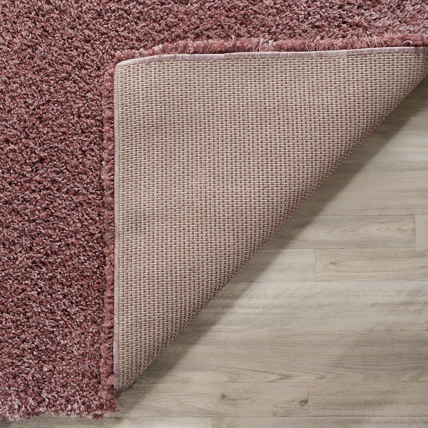 SAFAVIEH California Solid Plush Shag Area Rug, Rose, 8' x 10'