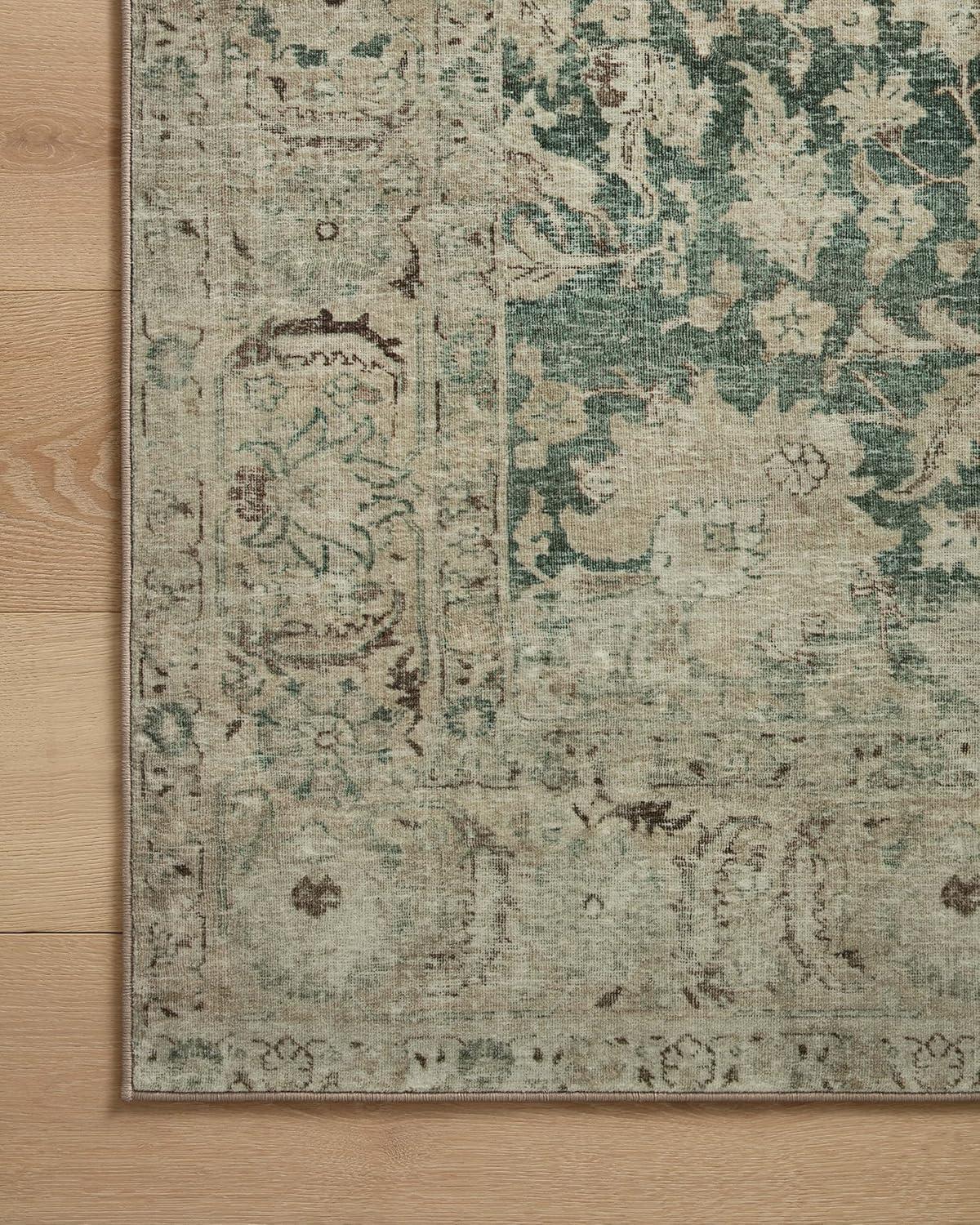 Magnolia Home By Joanna Gaines X Loloi Sinclair Machine Washable Jade / Sand Area Rug