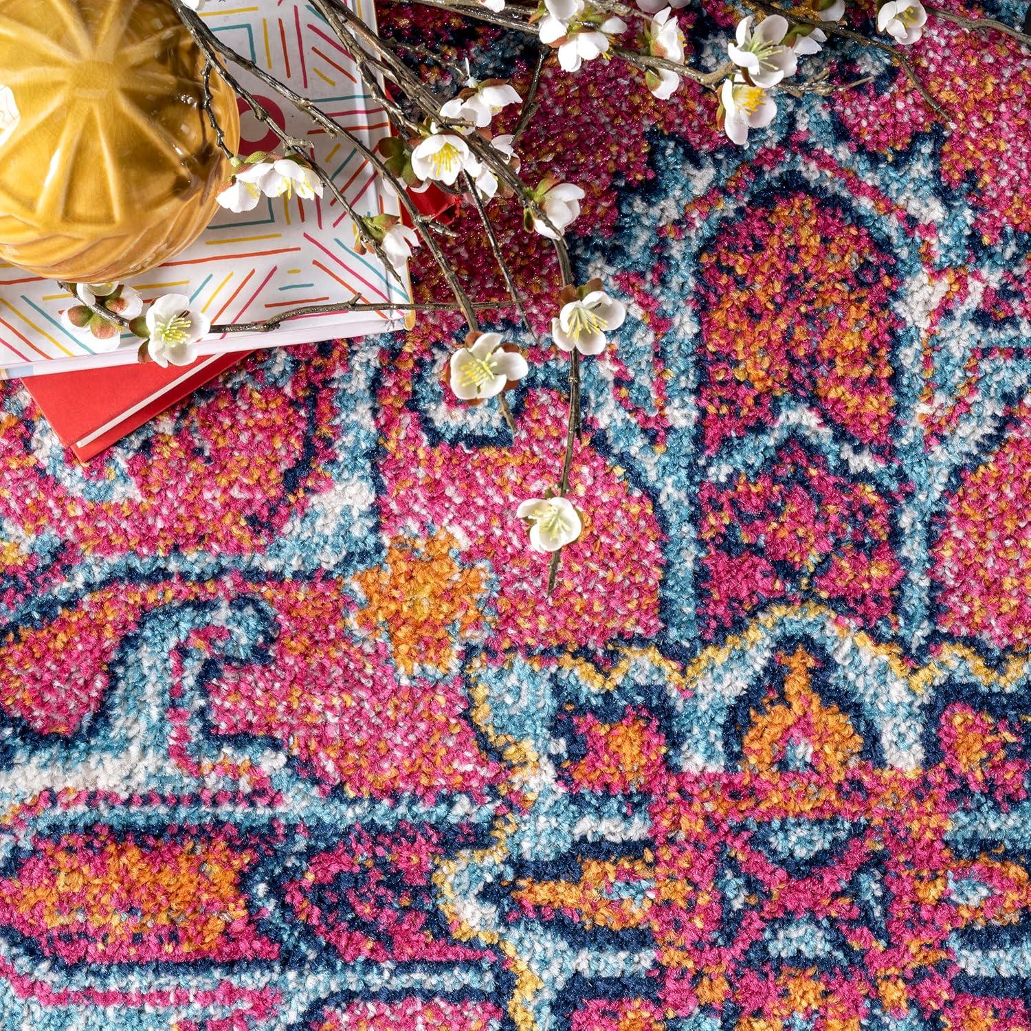 nuLOOM Vonda Fancy Persian Area Rug, 5' x 7' 5", Pink