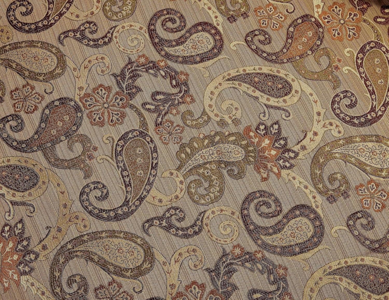 Chezmoi Collection Adelle 7-Piece Multi-Color Paisley Jacquard Comforter Set, King