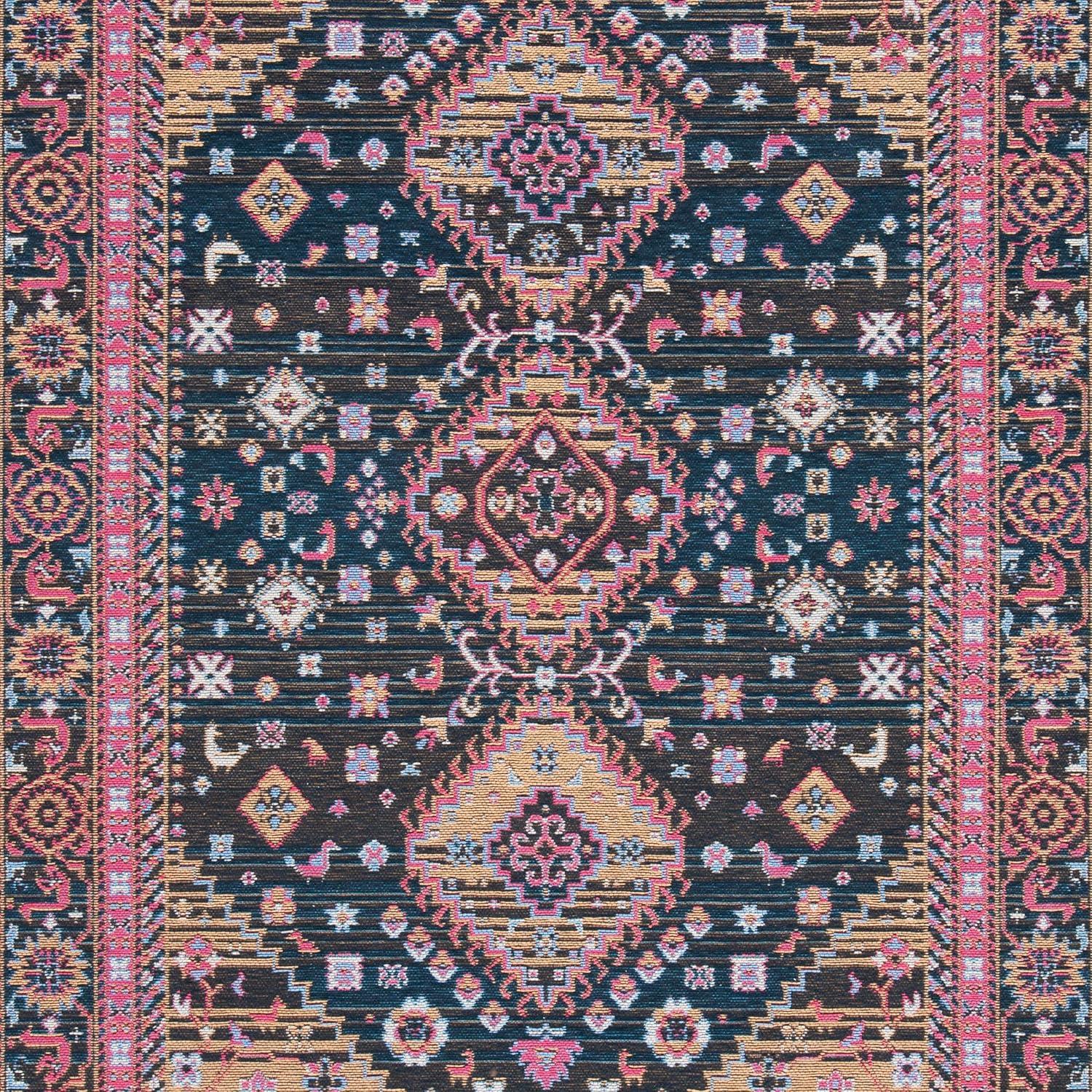 Classic Vintage CLV114 Power Loomed Area Rug - Navy/Pink - 4'x6' - Safavieh.
