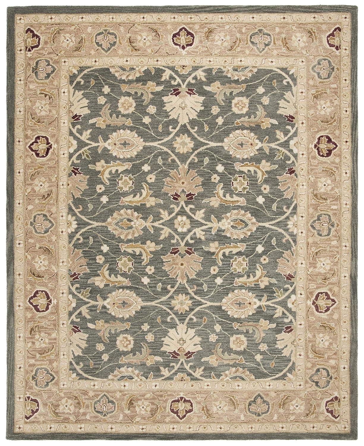 SAFAVIEH Anatolia Alfombra de Lana Tradicional Sophia Azul/marrón, 9' x 12'