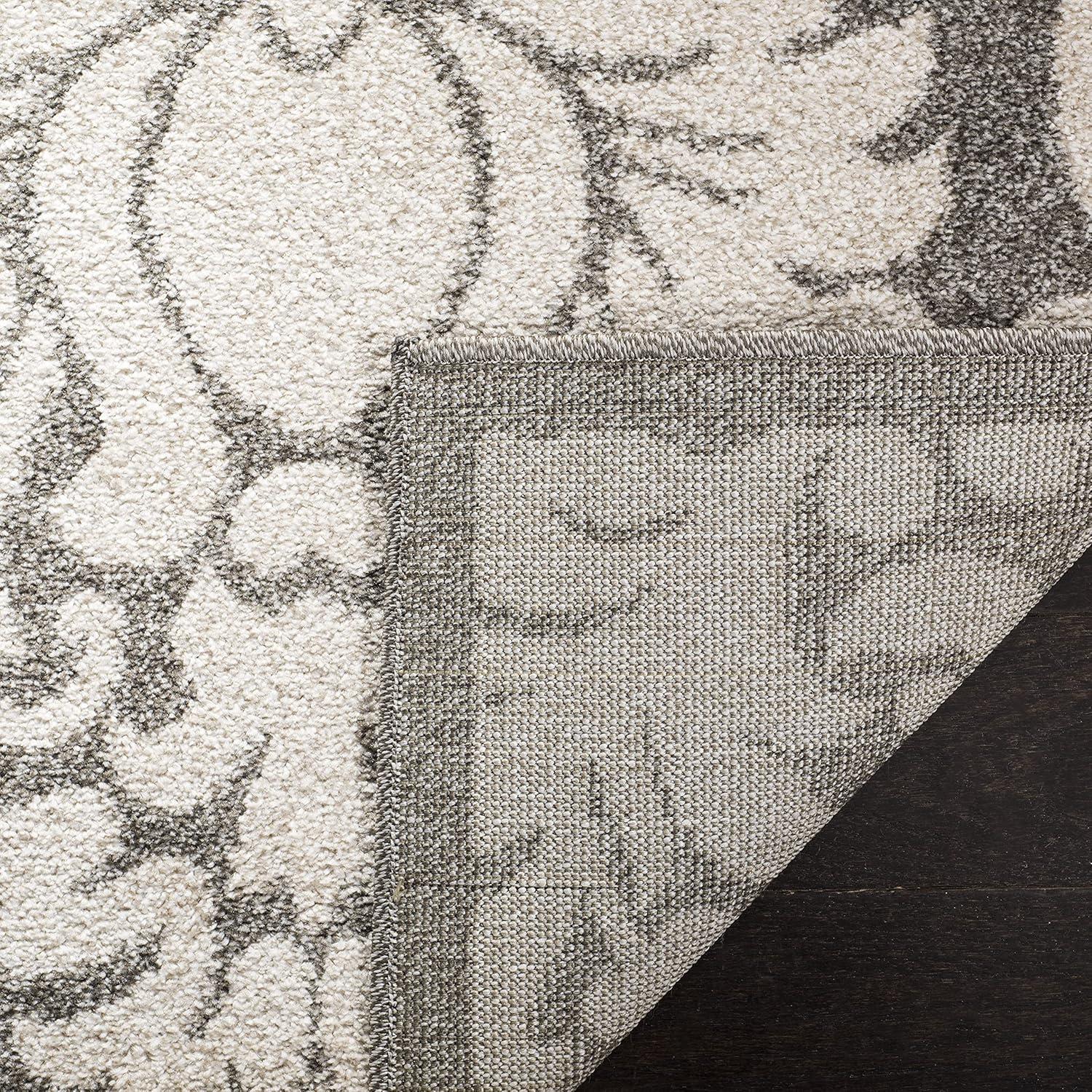 Amherst AMT427 Power Loomed Indoor Runner Rug - Dark Grey/Beige - 2'3"x13' - Safavieh
