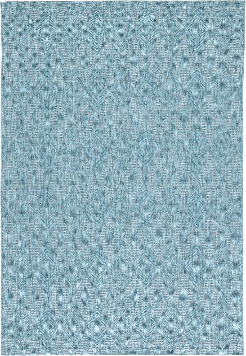 Courtyard CY8522 Power Loomed Indoor and Outdoor Area Rug - Aqua/Aqua - 5'3"x7'7" - Safavieh