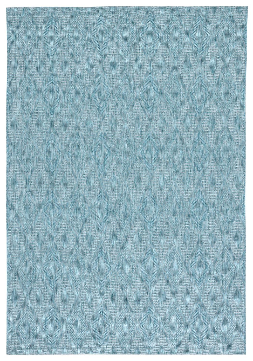 Courtyard CY8522 Power Loomed Indoor and Outdoor Area Rug - Aqua/Aqua - 5'3"x7'7" - Safavieh