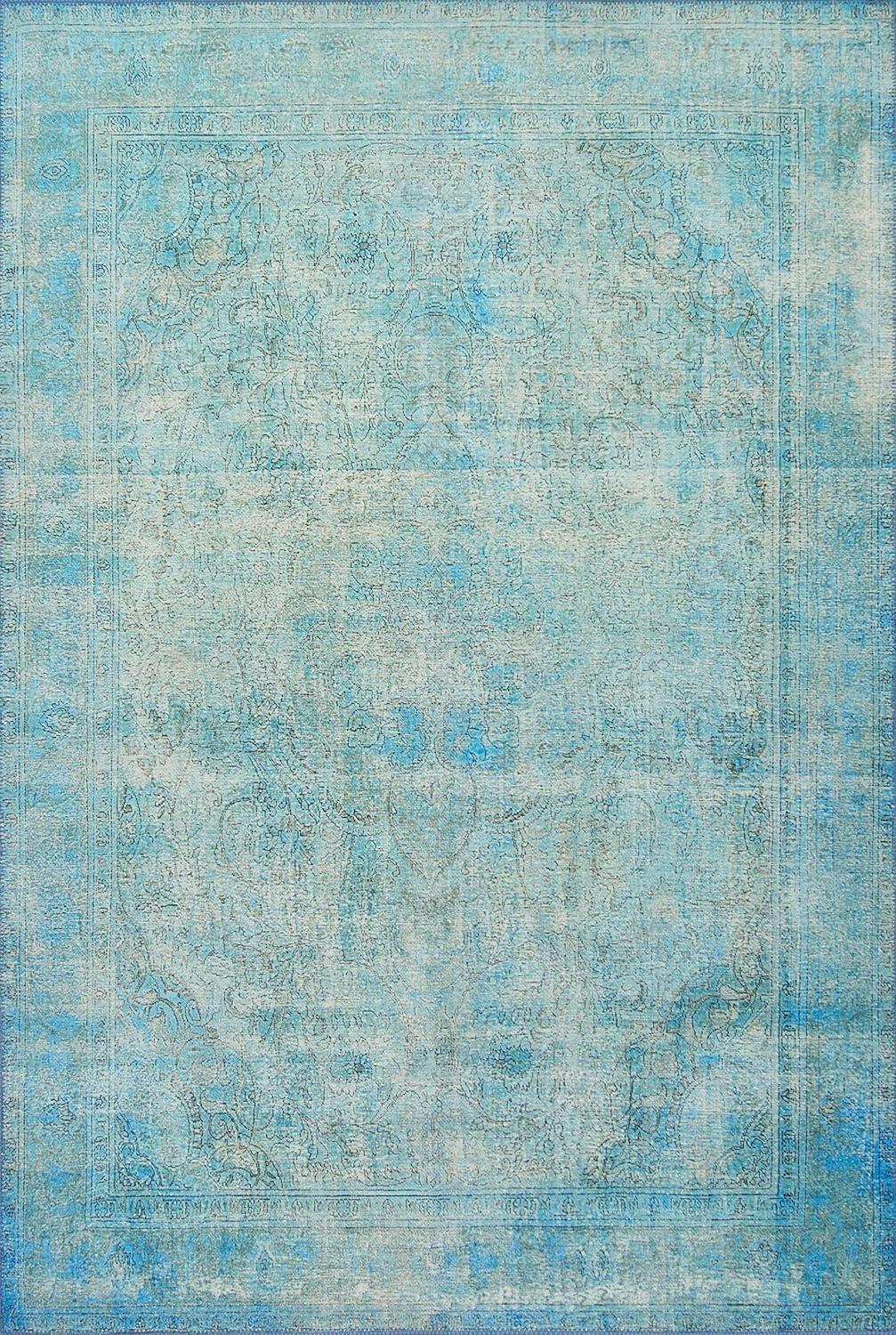 Loloi II Colección Loren LQ-08 Alfombra Aqua Oriental 2'-3" x 3'-9"