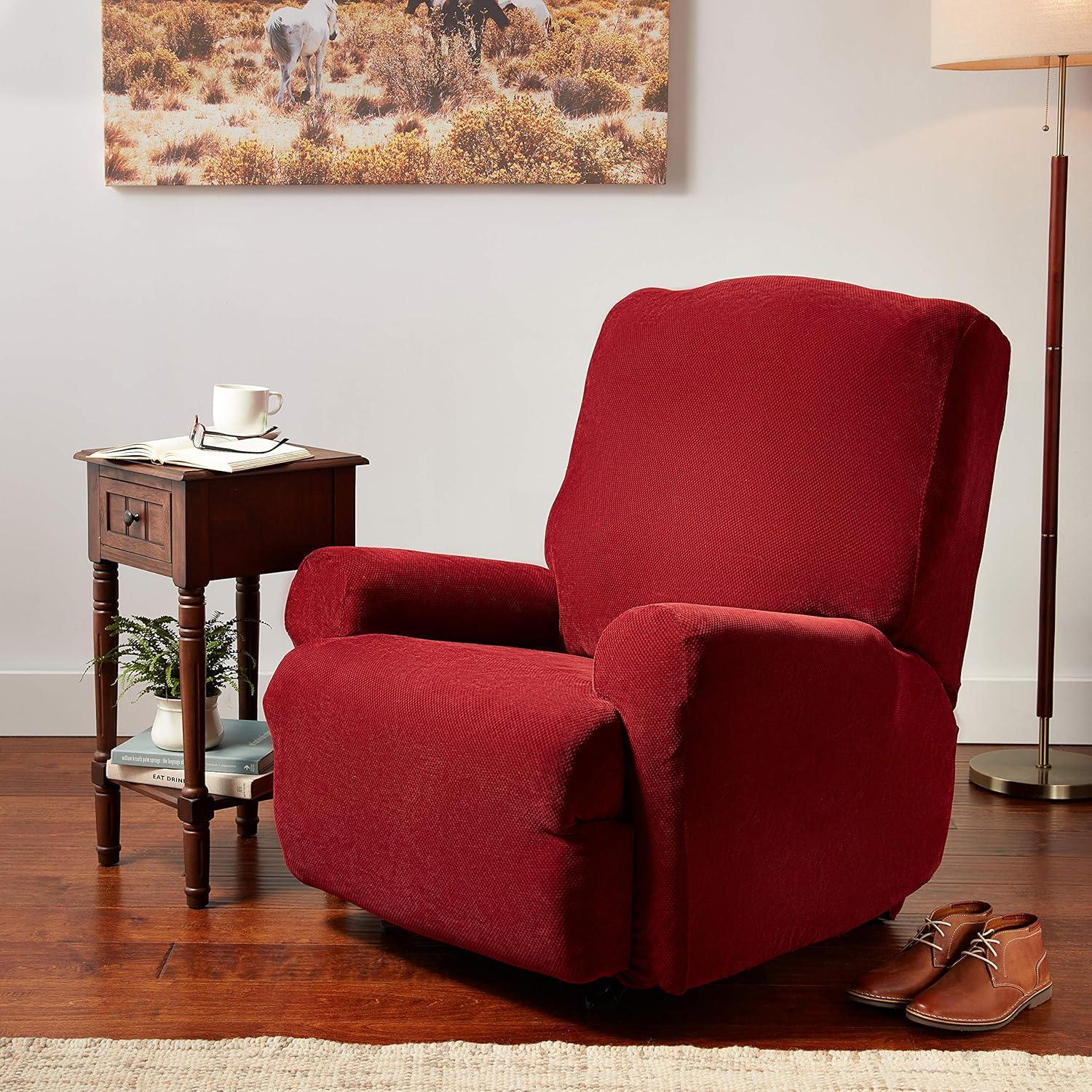 Stretch Pique Oversized Ottoman - Sure Fit