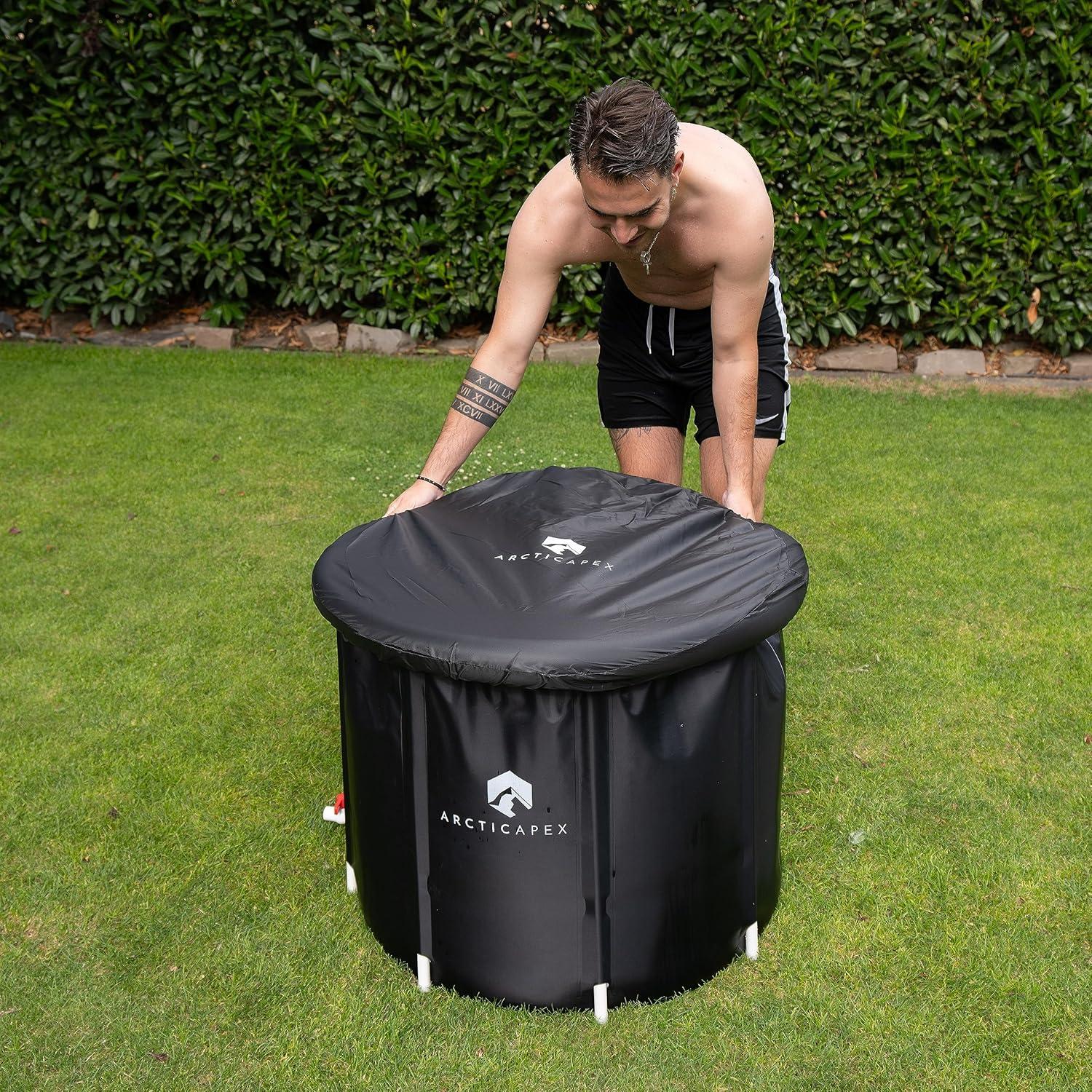 ArcticApex Black Portable Ice Bath Tub for Athletes