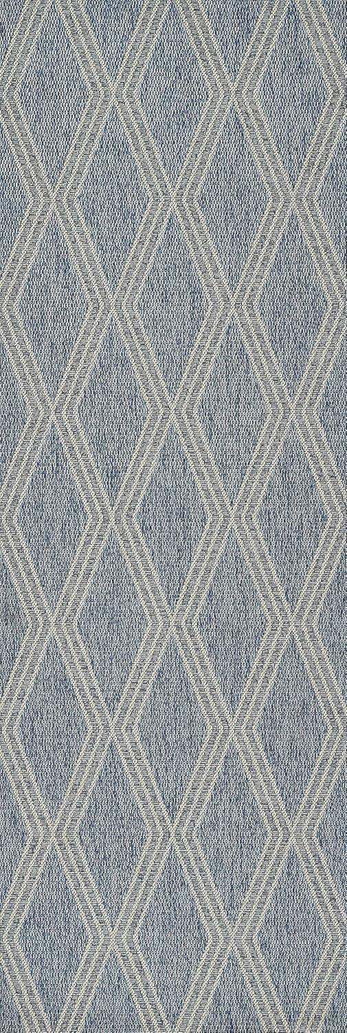 Momeni 2'x3' Hampton Ozzy Machine Loomed Indoor/Outdoor Accent Rug Blue