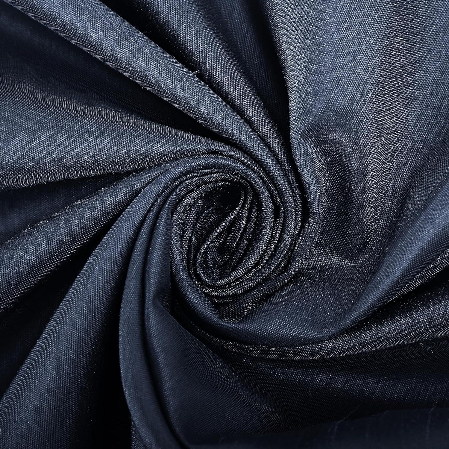 Faux Dupioni Silk Thermal Extreme 100% Blackout Back Tab Curtain Panel