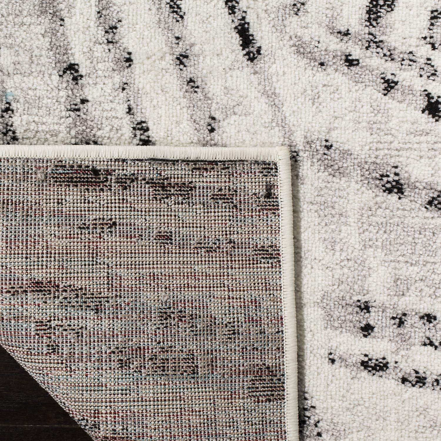 SAFAVIEH Skyler Carlene Geometric Area Rug, Grey/Ivory, 9' x 12'