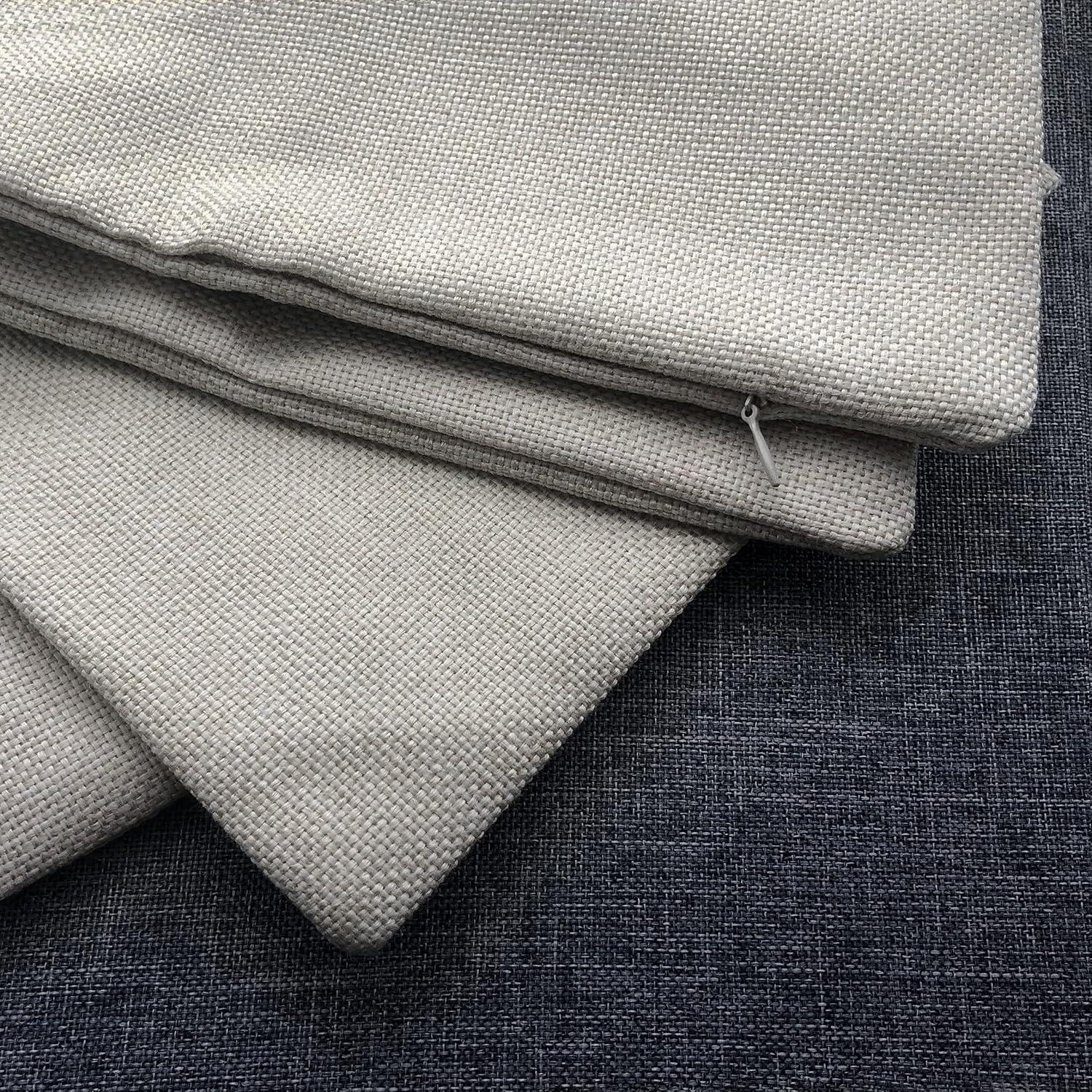 Inspirational Beige Linen Religious Throw Pillow Covers Set