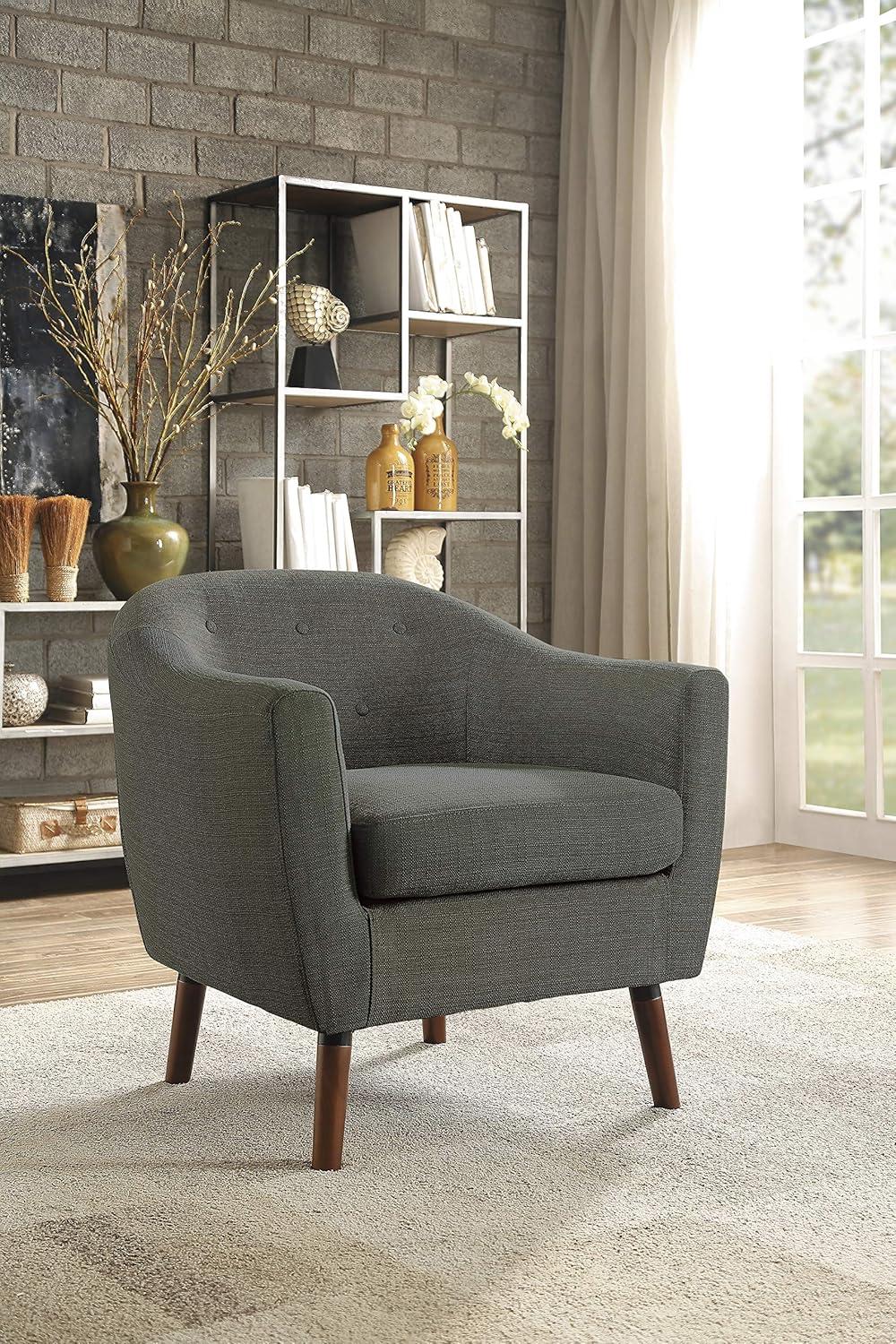 Lexicon Lucille Upholstered Accent Chair in Gray