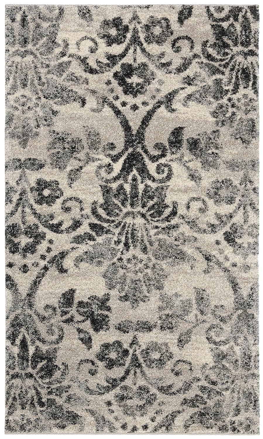 Retro RET2184 Power Loomed Indoor Accent Rug - Cream/Grey - 3'x5' - Safavieh.