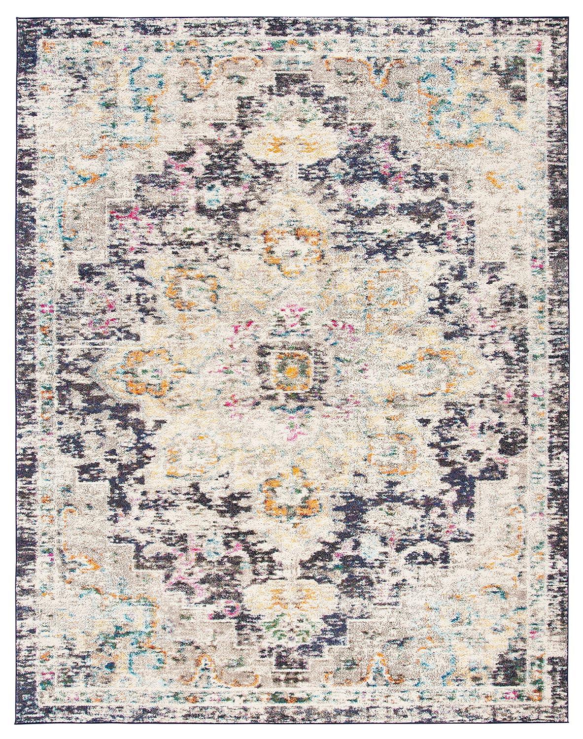 SAFAVIEH Madison Alfombra Tradicional Vintage Dalia, Negro/dorado, 12' x 15'