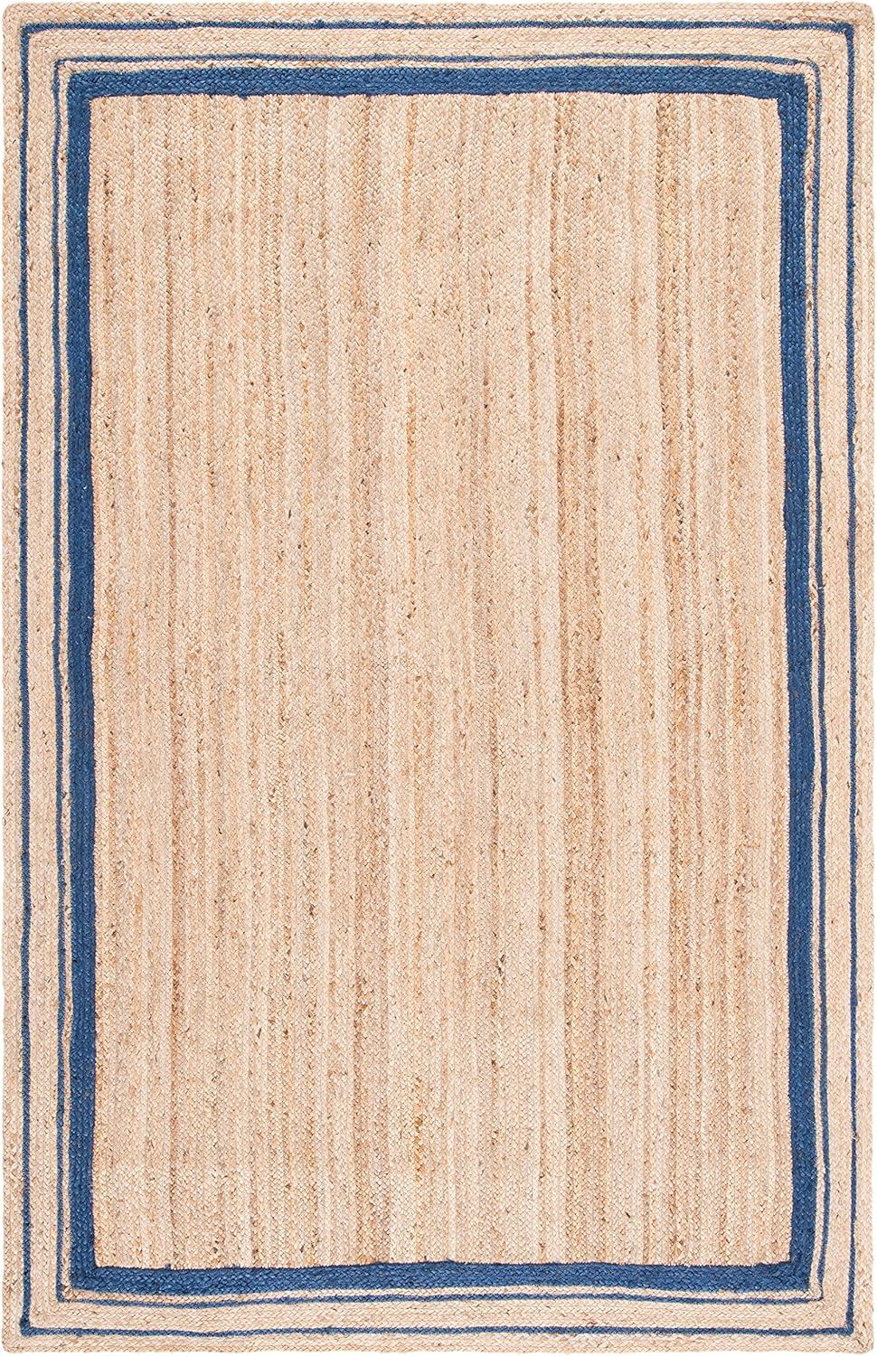 Natural Fiber NF109 Hand Woven Indoor Area Rug - Navy/Natural - 4'x6' - Safavieh