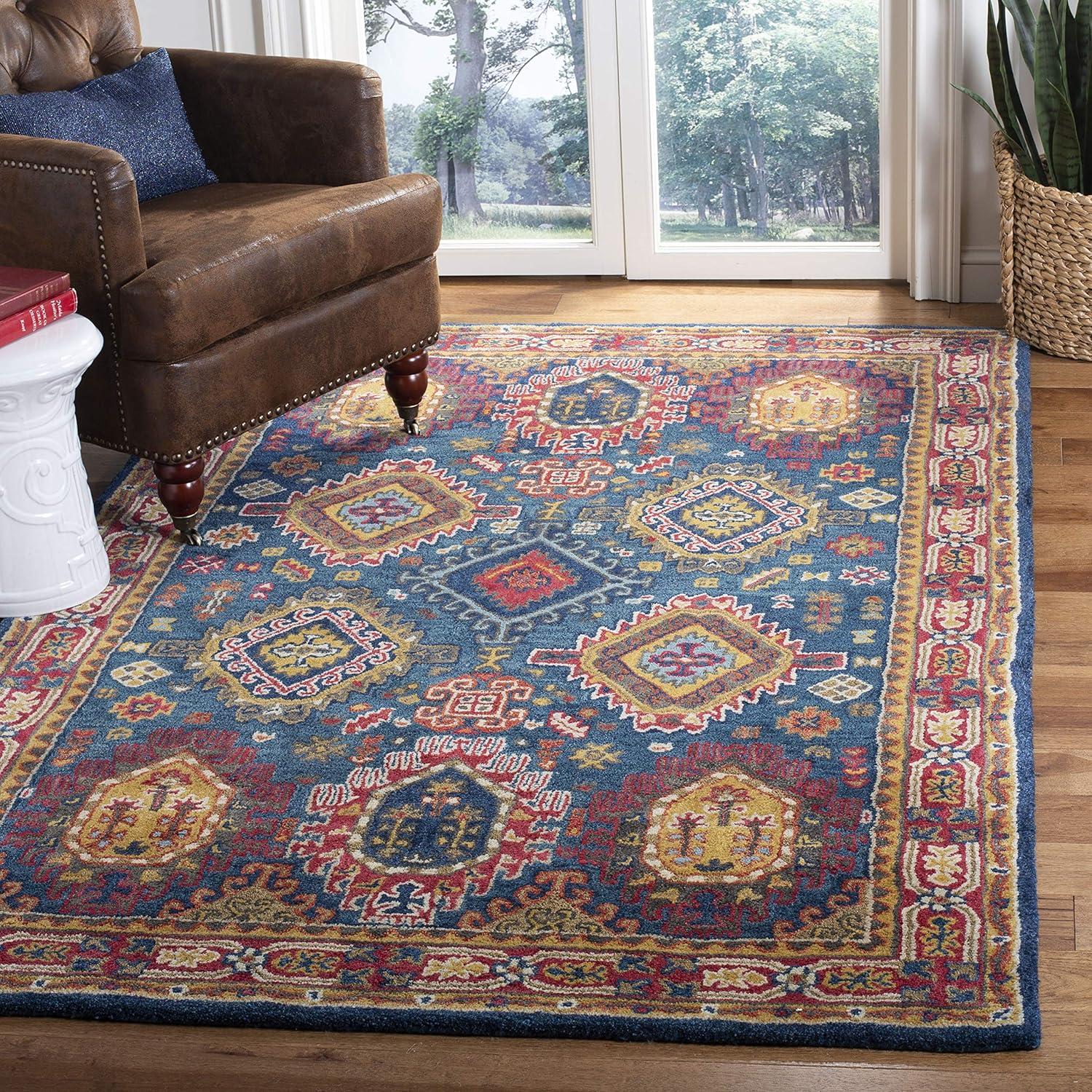 Elegant Heritage Red Hand-Tufted Wool 9' x 12' Area Rug