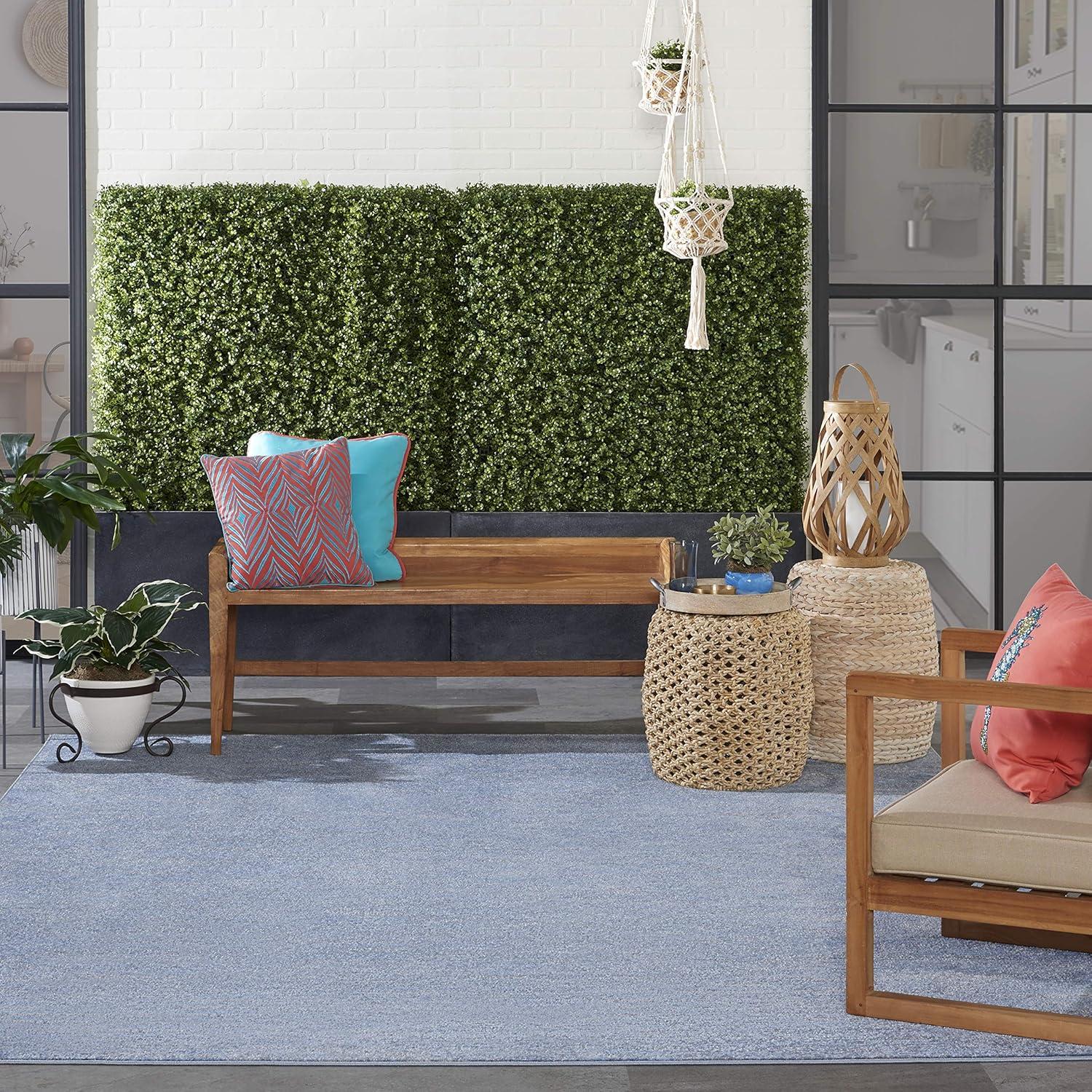 Nourison Nourison Essentials NRE01 Indoor/outdoor Area Rug - Blue/Grey 8' x 10'