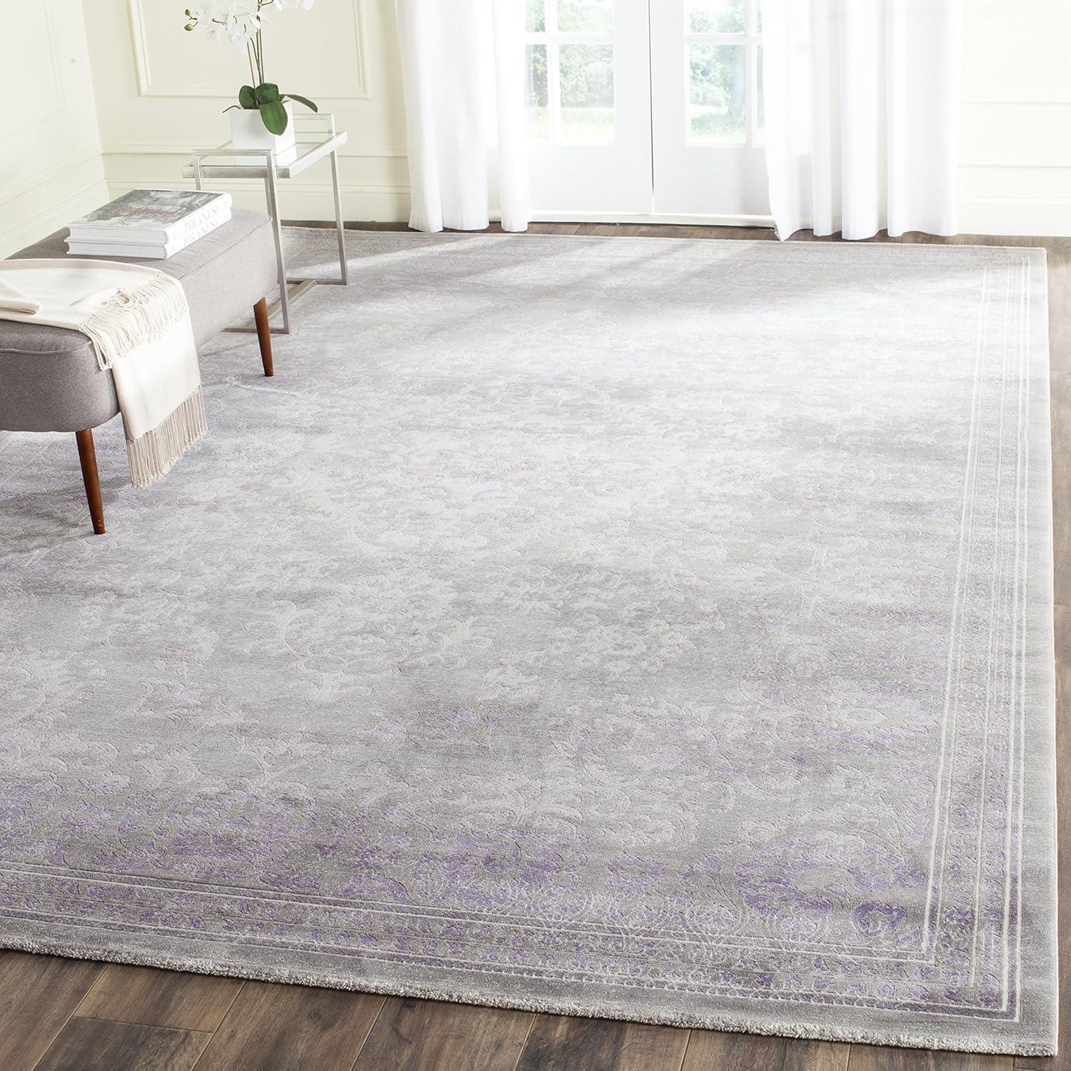 Passion PAS402 Power Loomed Area Rug - Grey/Lavender - 8'x11' - Safavieh.