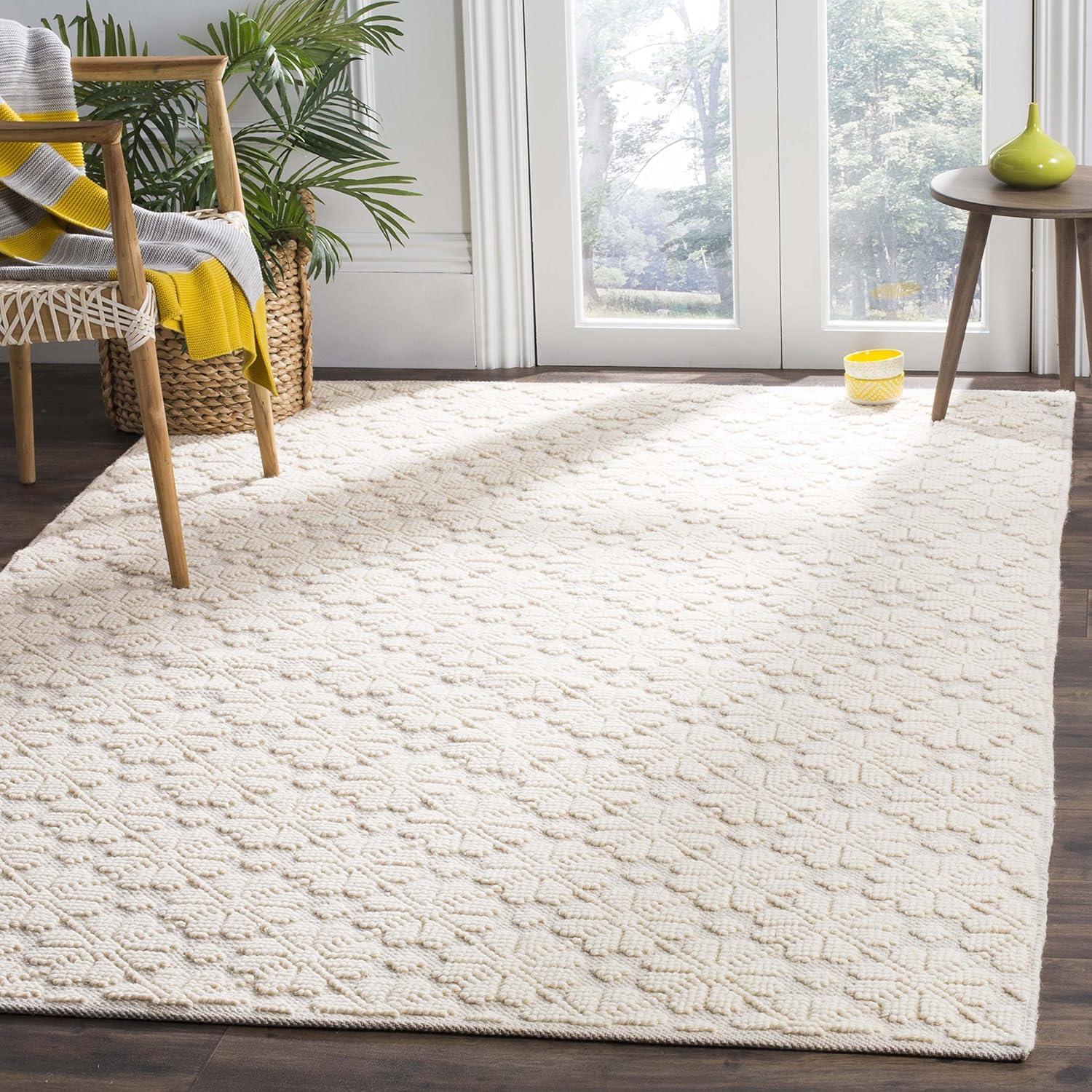 Vermont VRM106 Hand Woven Indoor Area Rug - Ivory - 4'x6' - Safavieh
