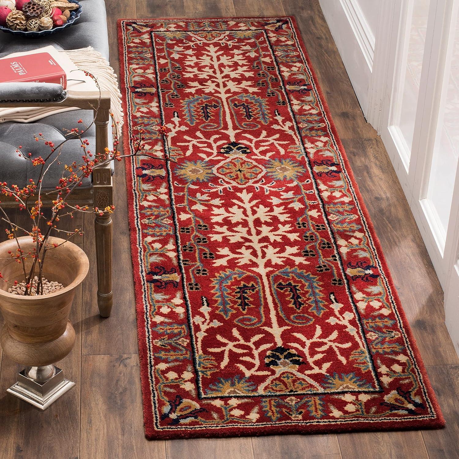 Antiquity AT64 Hand Tufted Area Rug - Red/Multi - 8'x10' - Safavieh.