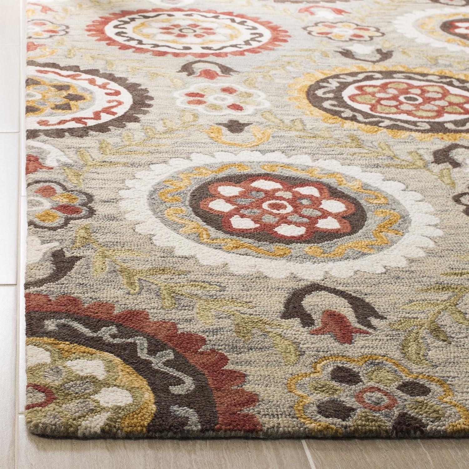 Suzani SZN374 Hand Hooked Area Rug  - Safavieh