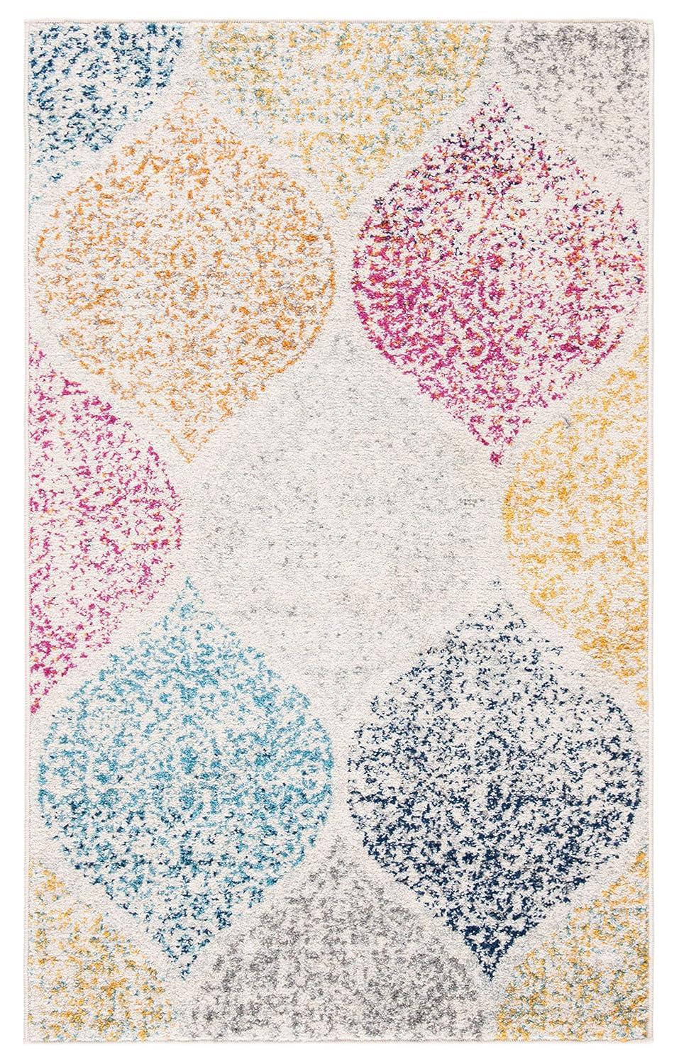 Madison MAD604 Power Loomed Indoor Accent Rug - Creme/Yellow - 3'x5' - Safavieh