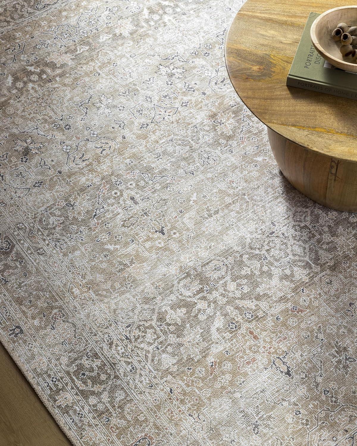 Our PNW Home x Livabliss Our PNW Home x Livabliss Machine Washable Oriental Boho Brown Area Rug