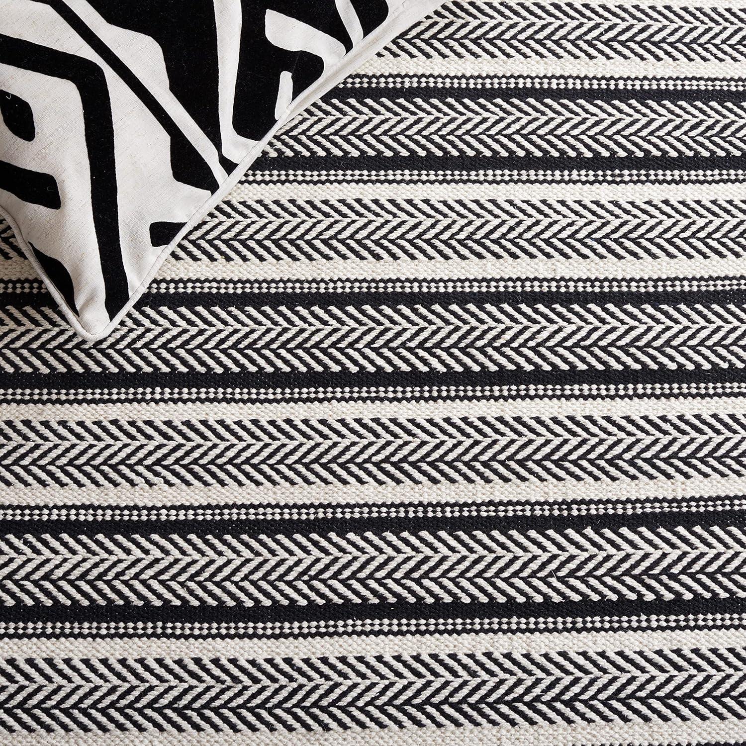 Union Rustic Annia Flat Weave Cotton Striped Rug